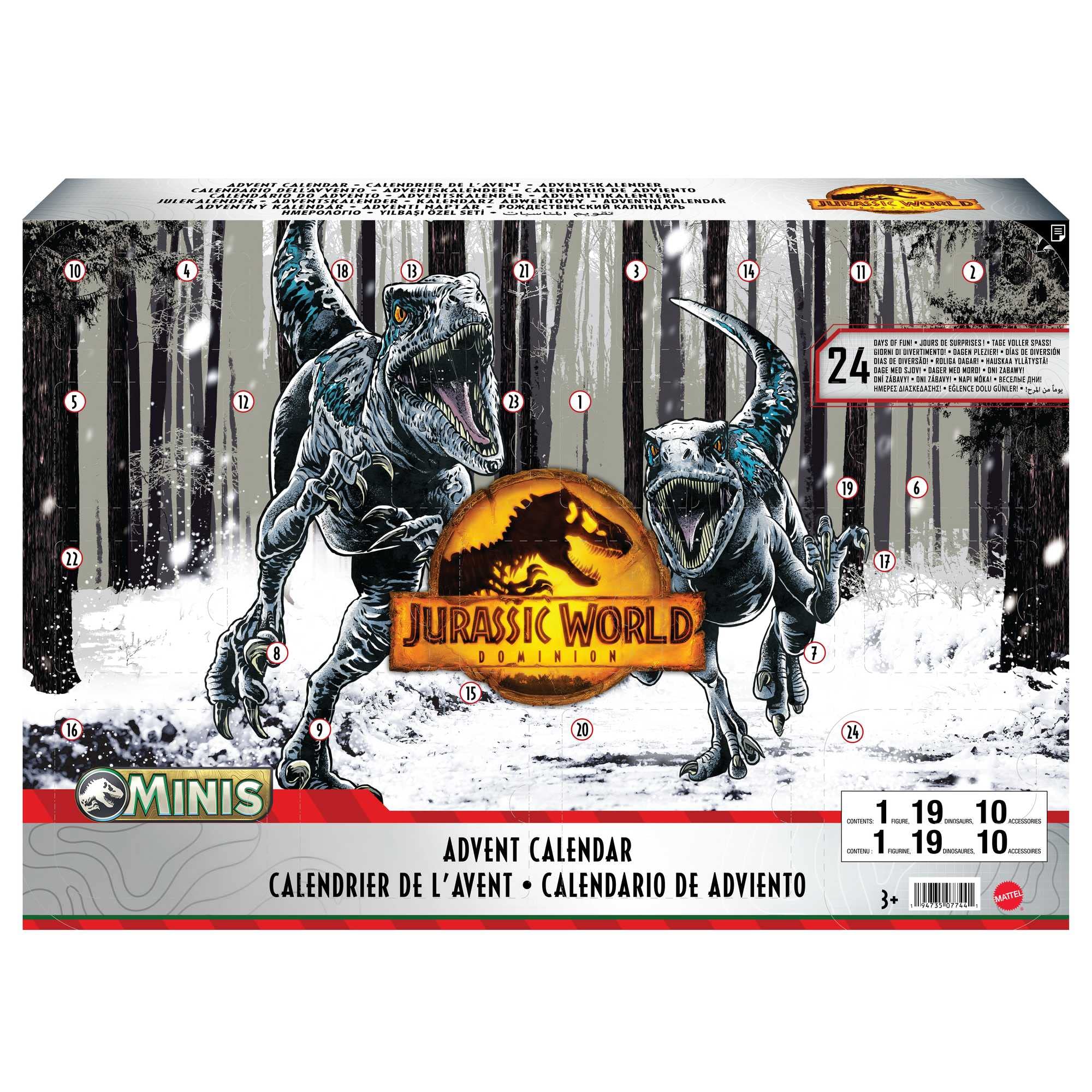 Amazon.com: Jurassic World Dominion 2023 Holiday Advent Calendar, 24-Day  Countdown, Daily Surprise of Mini Dinos, Humans & Gate Pieces : Home &  Kitchen