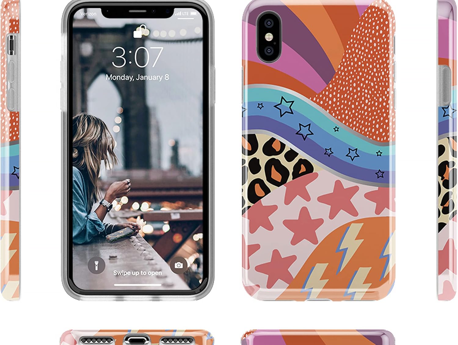 Casely iPhone X/XS Case | and I OOP | Mixed Swatch | Classic Ultra Slim Design