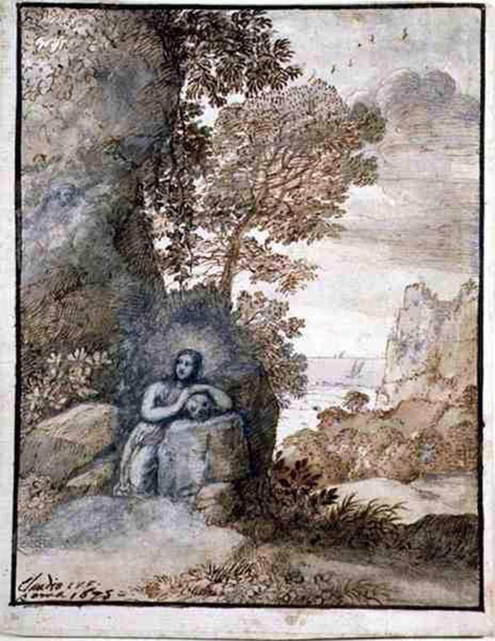 POSTERIIk Vintage Print Pop Art Landscape Artwork Landscape with the Magdalene by Claude Lorrain Art Prints for Office Home Decor 60x90cm