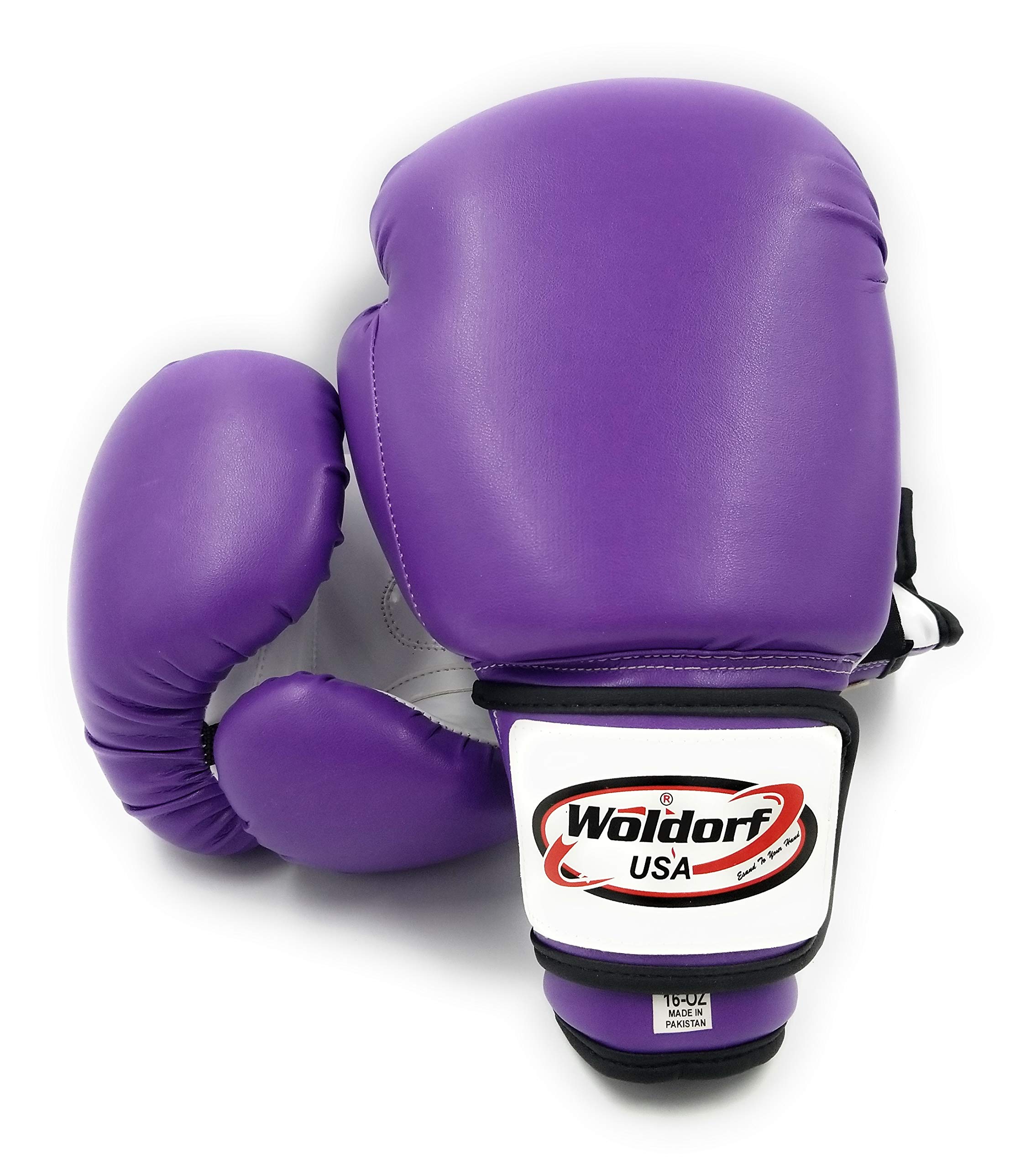 Guantoni per sacco da boxe, in vinile, 14 oz, colore: viola