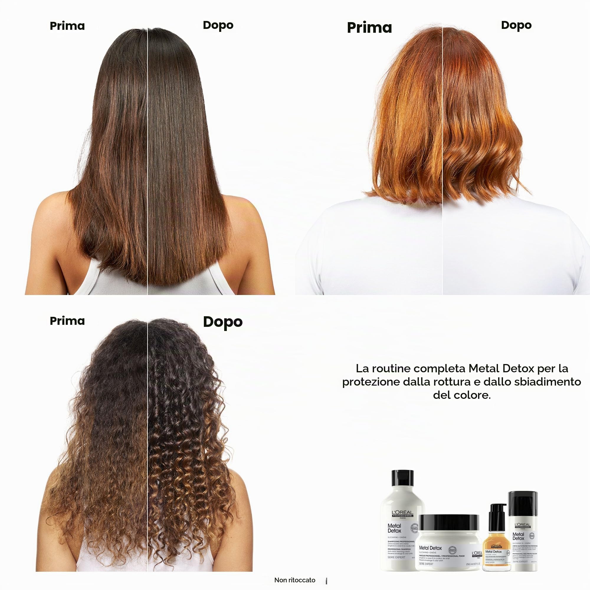 L'Oréal Professionnel Paris | Metal Detox Shampoo Ristrutturante + Olio Professionale Concentrato per Tutti i Tipi di Capelli Danneggiati, Stop a Rottura e a Colori Indesiderati