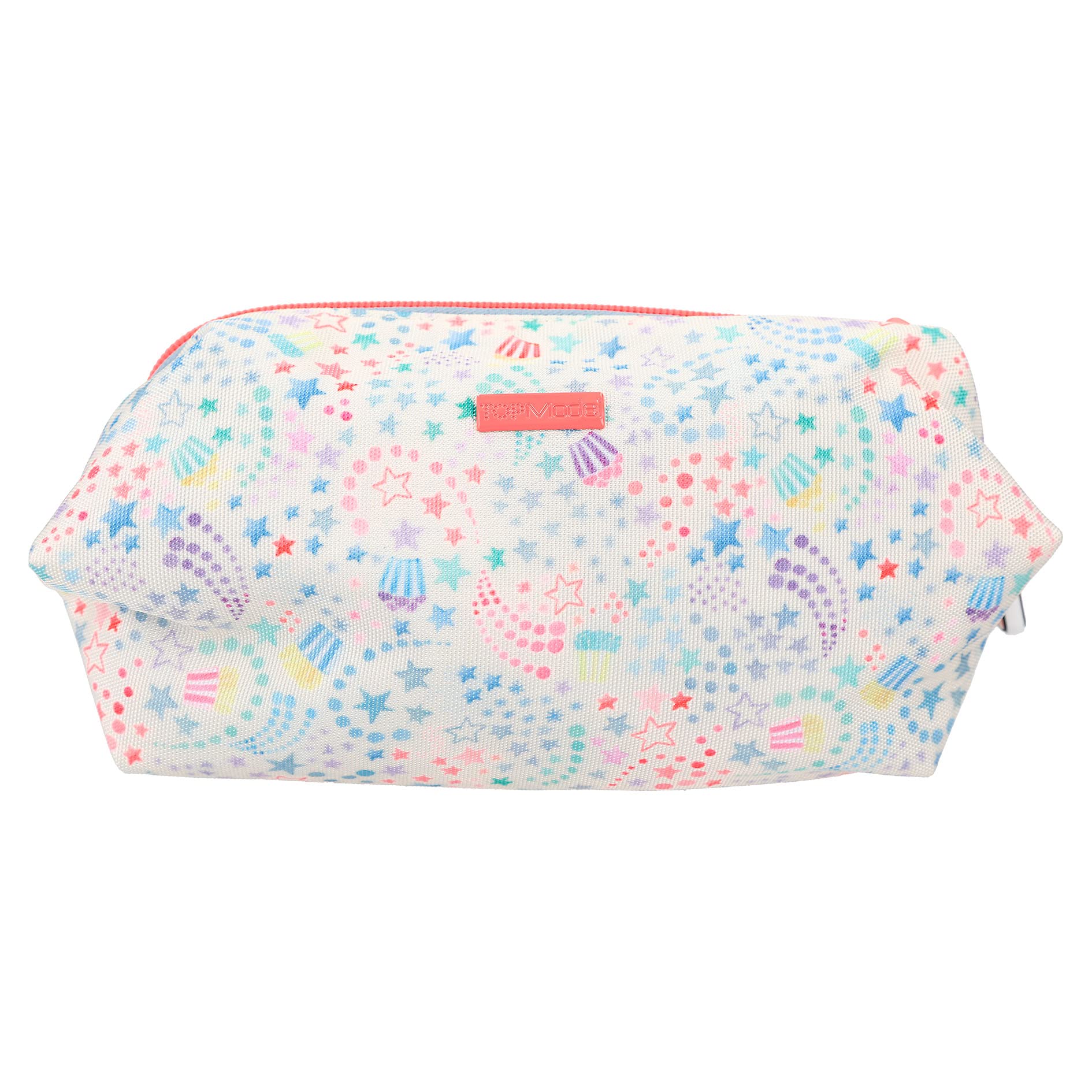 Depesche 12387 TOPModel Cutie Star - Kosmetiktasche mit Model-Motiv und Sternchen-Muster, Beauty Case mit Innentasche