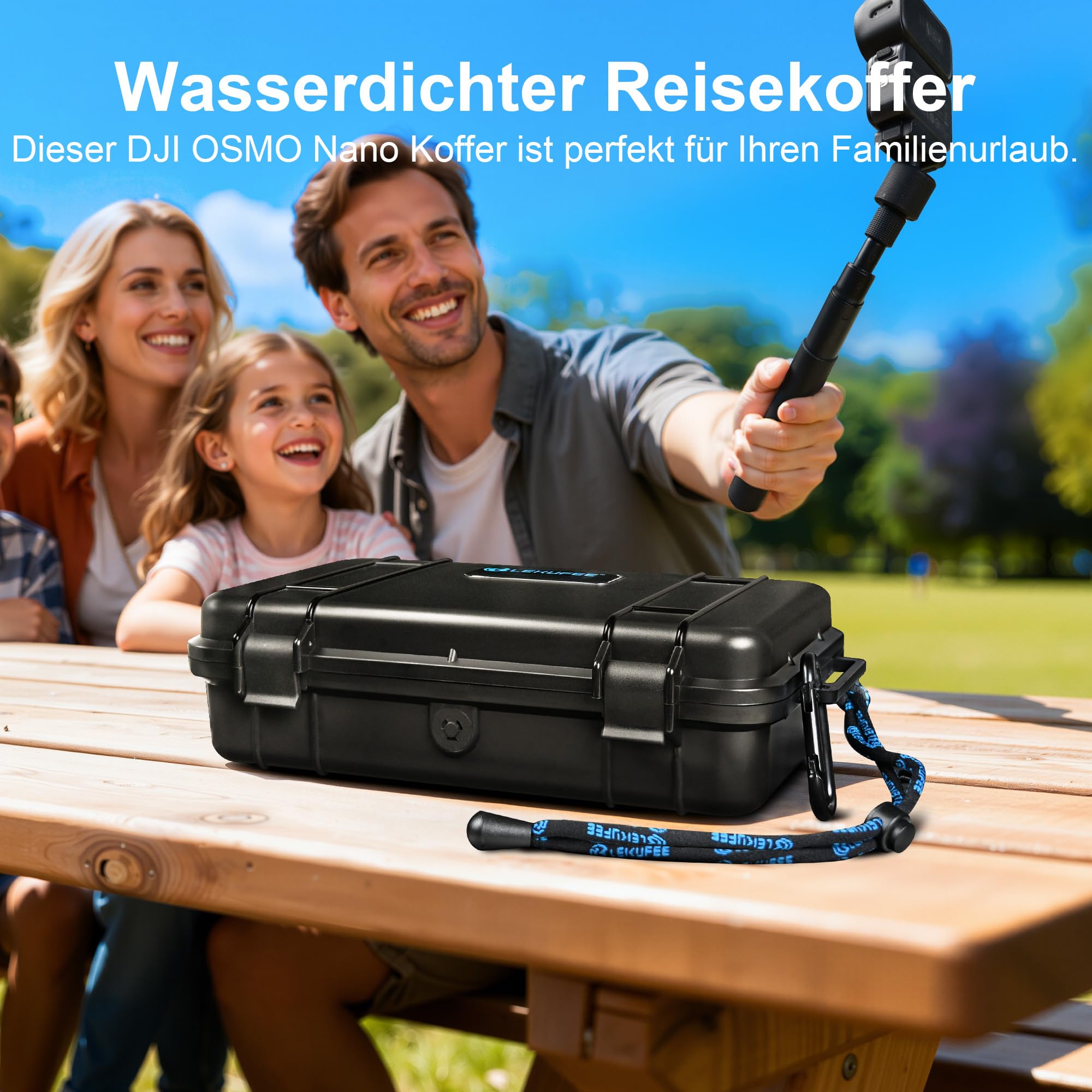LEKUFEE Wasserdichter Aufbewahrungsbox für DJI Osmo Nano, Standard Combo und Zubehör (Nur Tasche & Koffer)