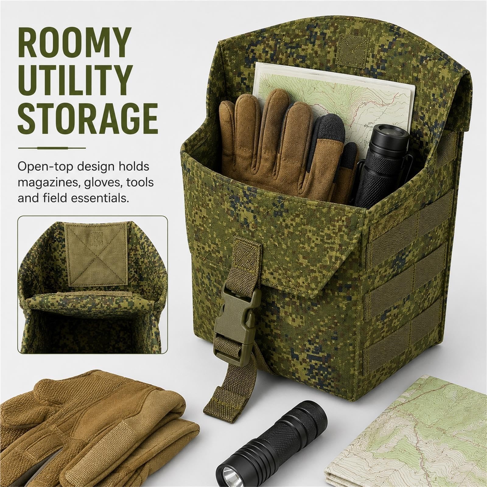 Tasca MOLLE for Tamburo PKM 100 Colpi Portaoggetti for Attrezzatura Airsoft