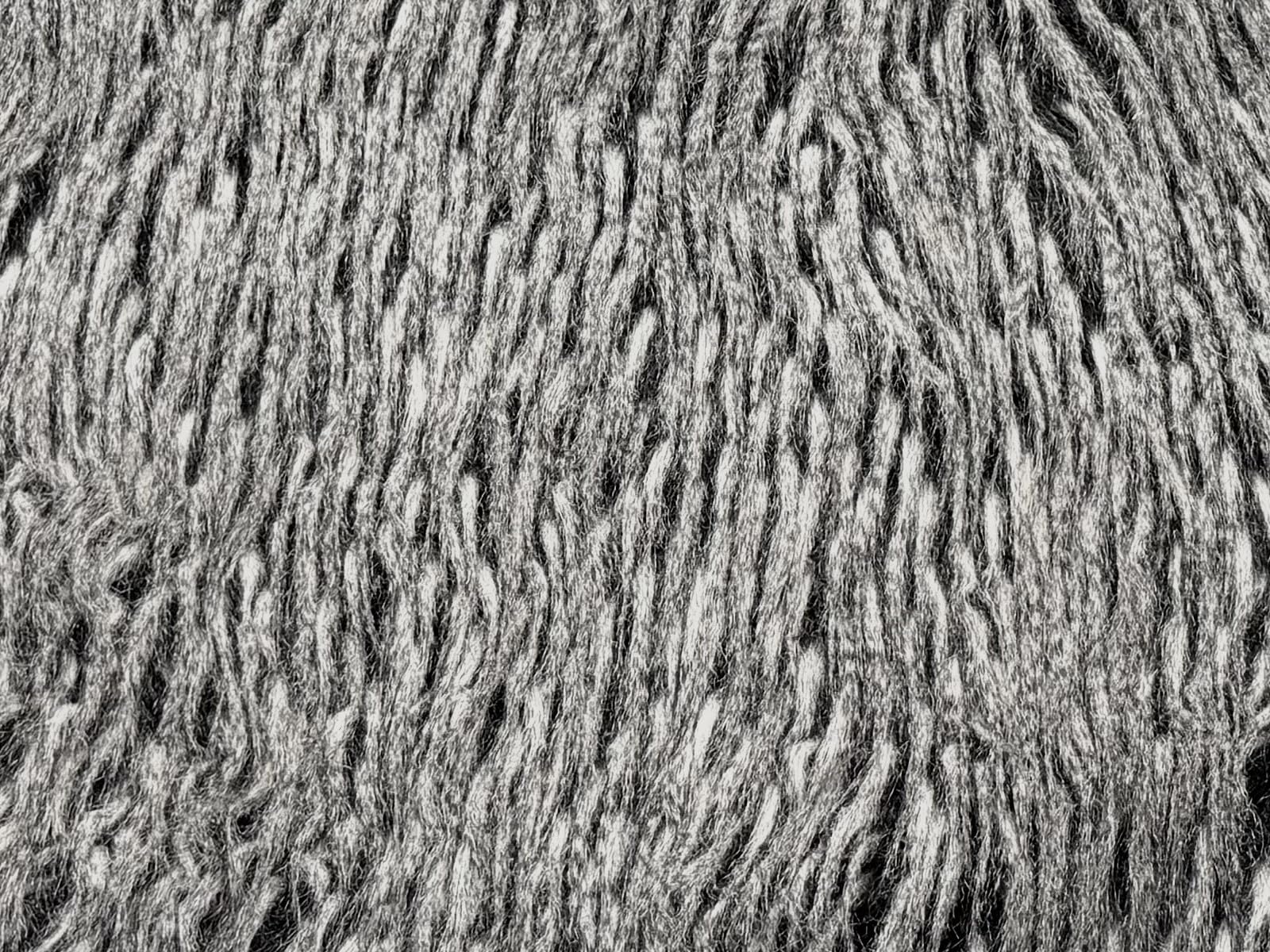 Super Luxury Faux Fur Fabric Material Black and White Fleck Racoon 5MTR