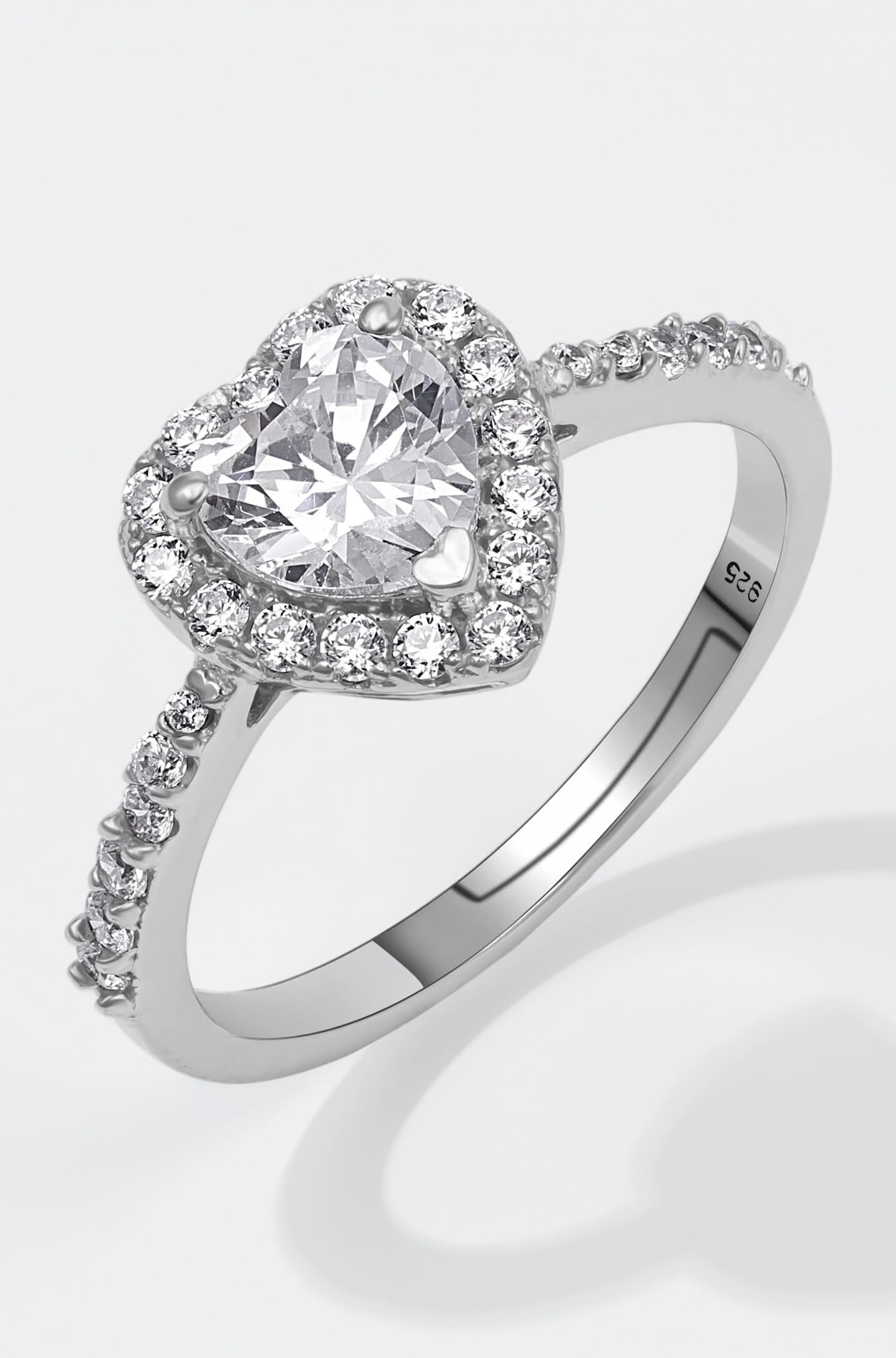 Adorable 925 Sterling Silver Valentine Day Gift Cubic Zirconia Finger Ring For Women And Girls|With Authenticity Certificate, 925 Stamp & 6 Months Warranty (Lr104651)