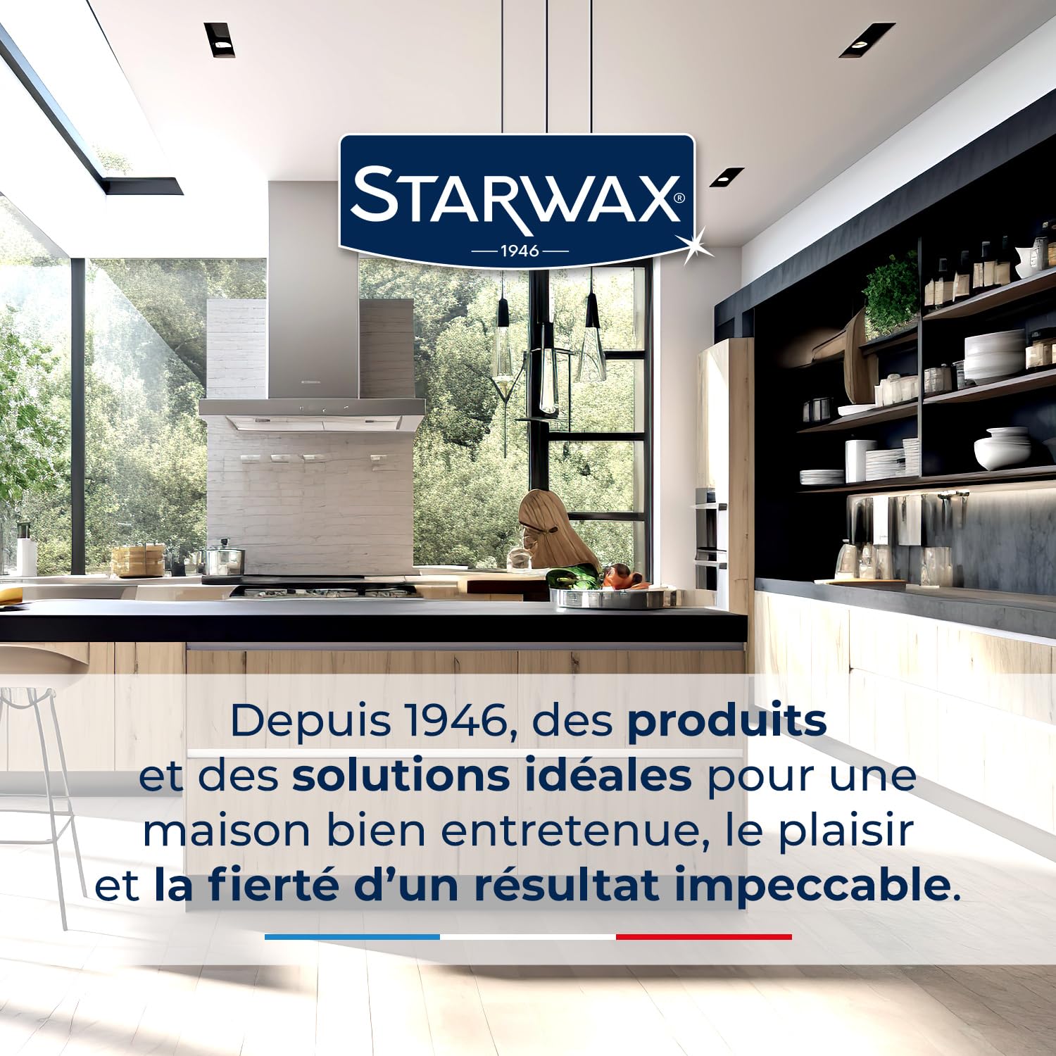 STARWAX Rénovateur brillant protecteur pour sols intérieurs 1L | Protège et fait briller carrelage PVC parquet stratifié et terres cuites, estompe les rayures, non glissant, rendement 30m²/L