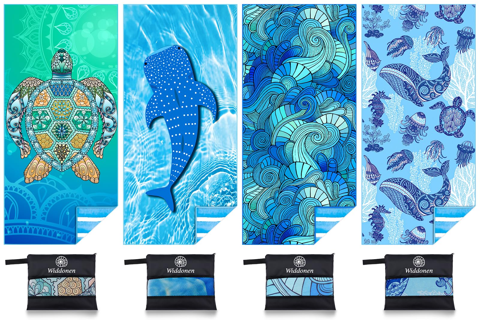 Thin Microfiber Lightweight Beach Towel Sand Free Quick Dry Absorbent Compact Towels for Swimming Pool Camping Beach Accessories Large Easy Pack Travel Things for Vacation Essentials Gift Adults