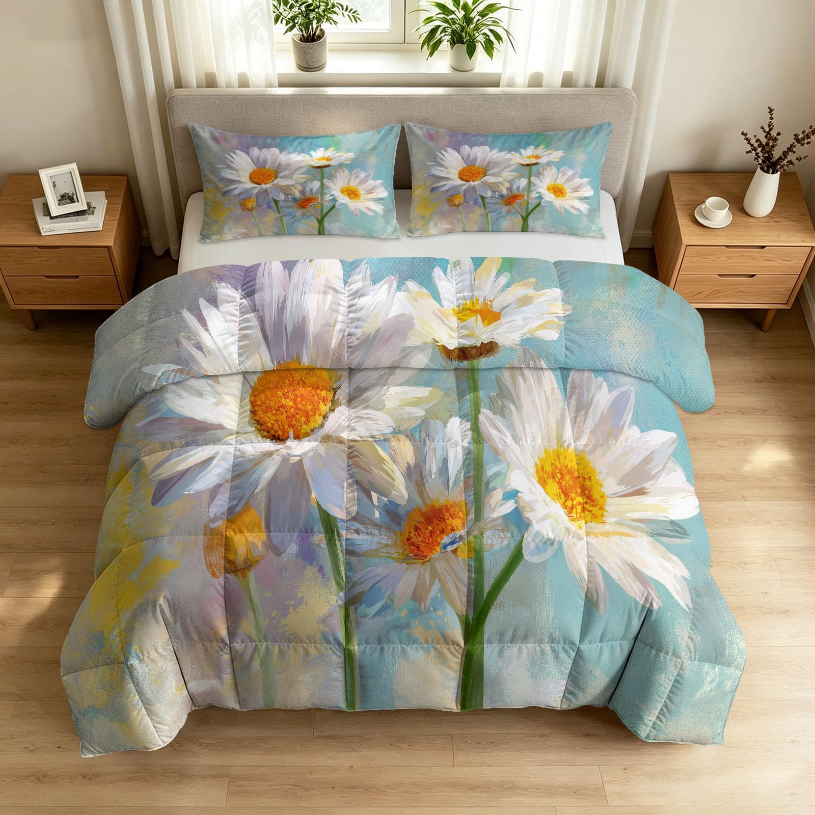 Générique Trapunte stampate 140 x 200 cm Margherita Rami Fiori Selvatici reversibile Piumino disegnato a mano Acquerello 4 stagioni - Morbido piumino trapuntato per letto 1 persone, Edredon senza