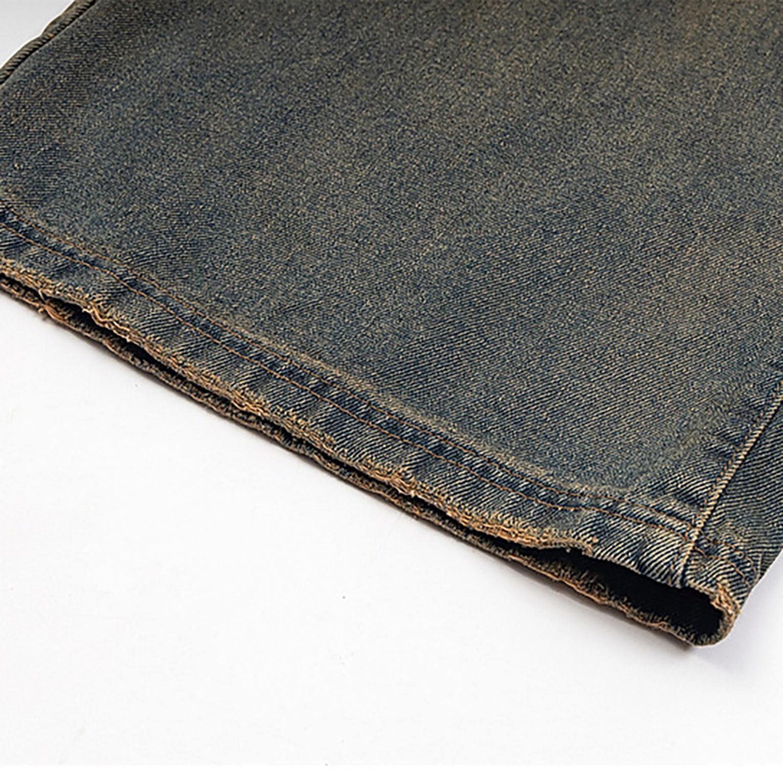 Baggy Jeans Pantaloni Uomo Flared Invernali Balloon Fit Slim Elefante Larghi Zampa Moto Loose Jins Y2K Bootcut Cargo Strappati
