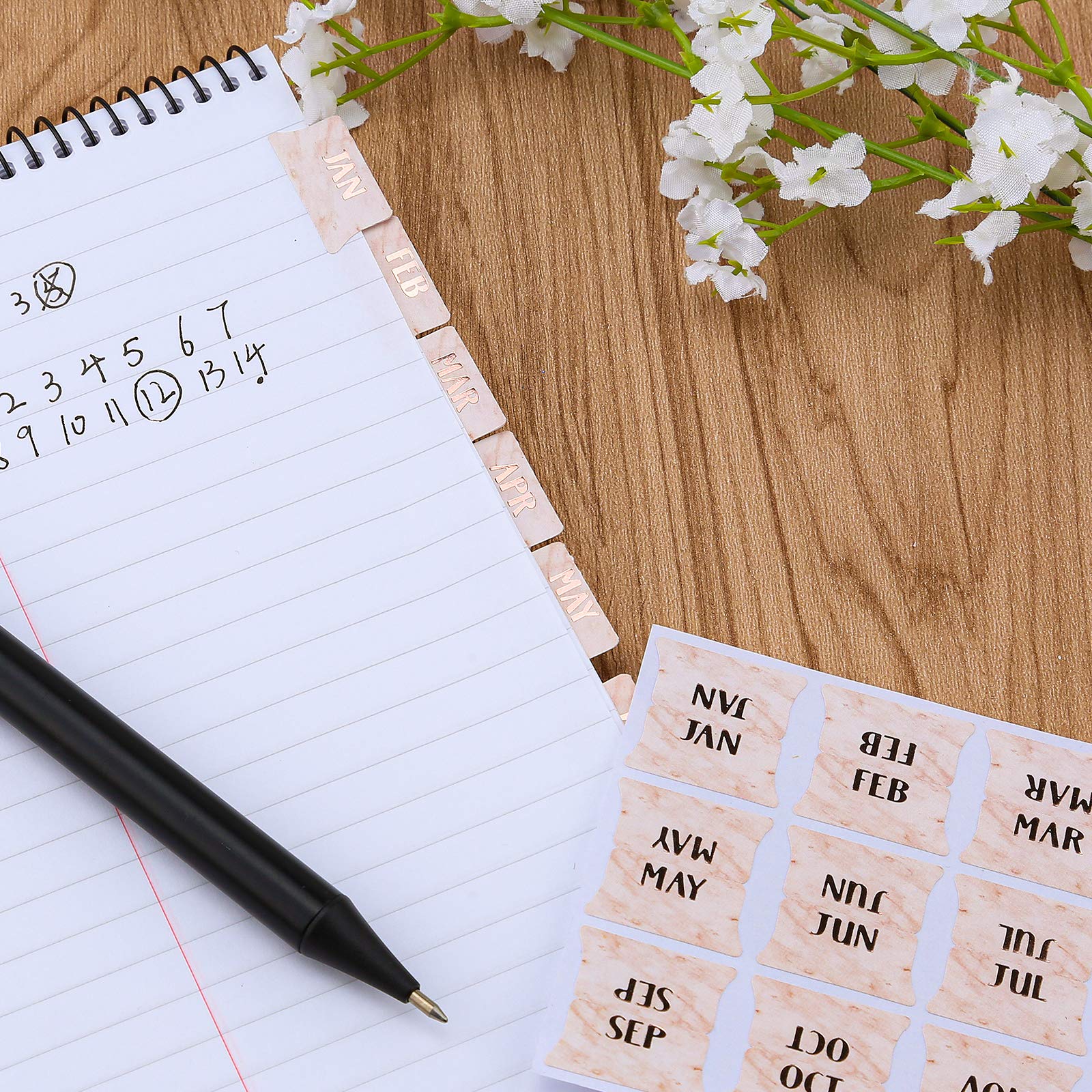 Month Tabs For Planner 24PC Month Index Label Stickers - Adhesive ...
