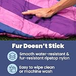 Lit de chien de voyage (30" x 22") – pliable & Packable pour le voyage, Voyage sur route, Camping – Léger, imperméable & Cozy avec Soft Padding – Compact, portable & Lavable en machine – Petites races: Rose