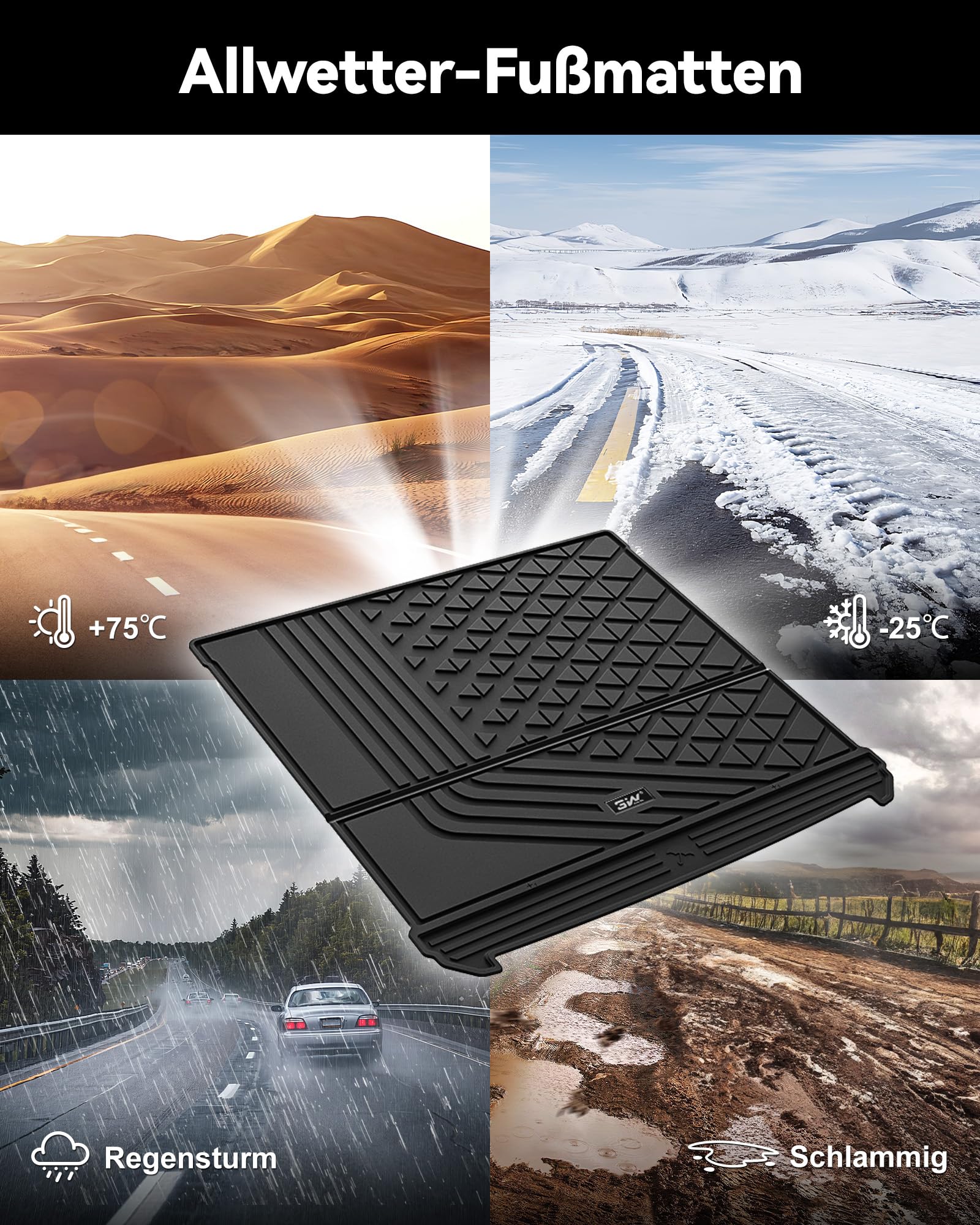 3W Kofferraumwanne für BMW iX i20 2022-2025 2026 | TPE Thorex™ Allwetter | 3D Maßgeschneiderte Passform | Hundefreundlich Auto Zubehör | Wasserdicht & Kratzfest | Antirutsch