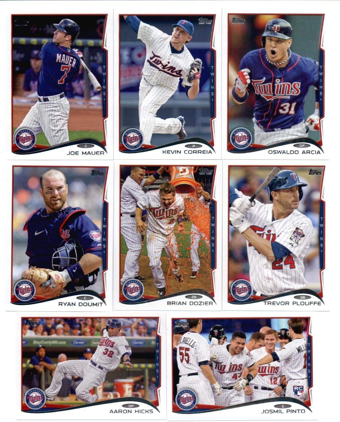2011, 2012,2013 & 2014 Topps Minnesota Twins Baseball Card Team Sets (Complete Series 1 & 2 From All Four Years ) (18