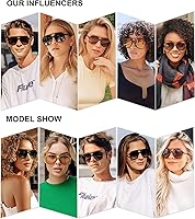 Vista 3 de SOJOS Retro Polarized Aviator Sunglasses Womens Mens Classic 70s Vintage Trendy Square Aviators SJ2174