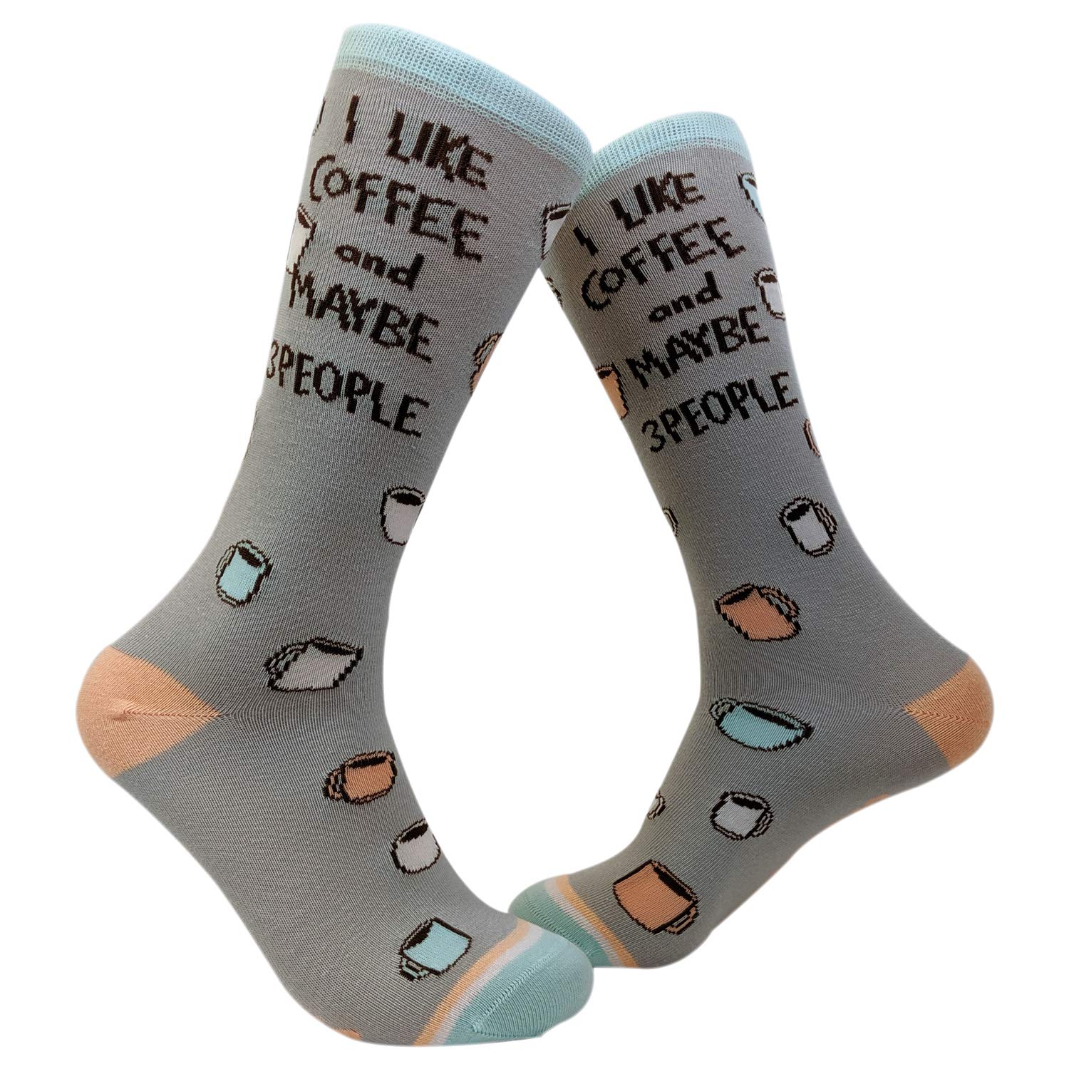 Crazy Dog T-ShirtsWomens I Like Coffee And Maybe 3 People Socks Funny Saying Sock Sarcastic Humor Caffeine Lover Novelty Footwear