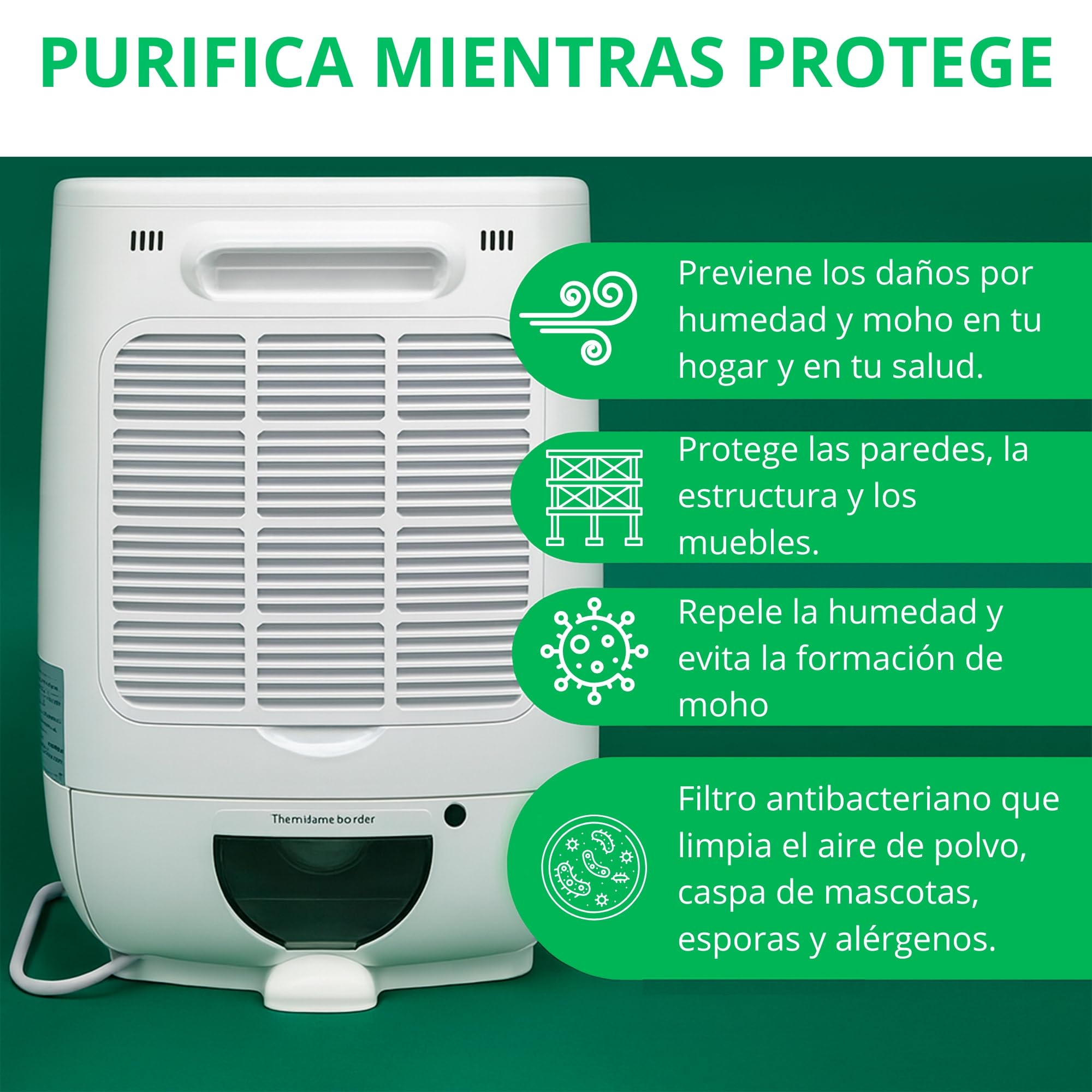 Deshumidificador Meaco DD8L 8L/día – Silencioso, compacto y de bajo consumo, ideal para interiores, con sistema inteligente y control gráfico avanzado