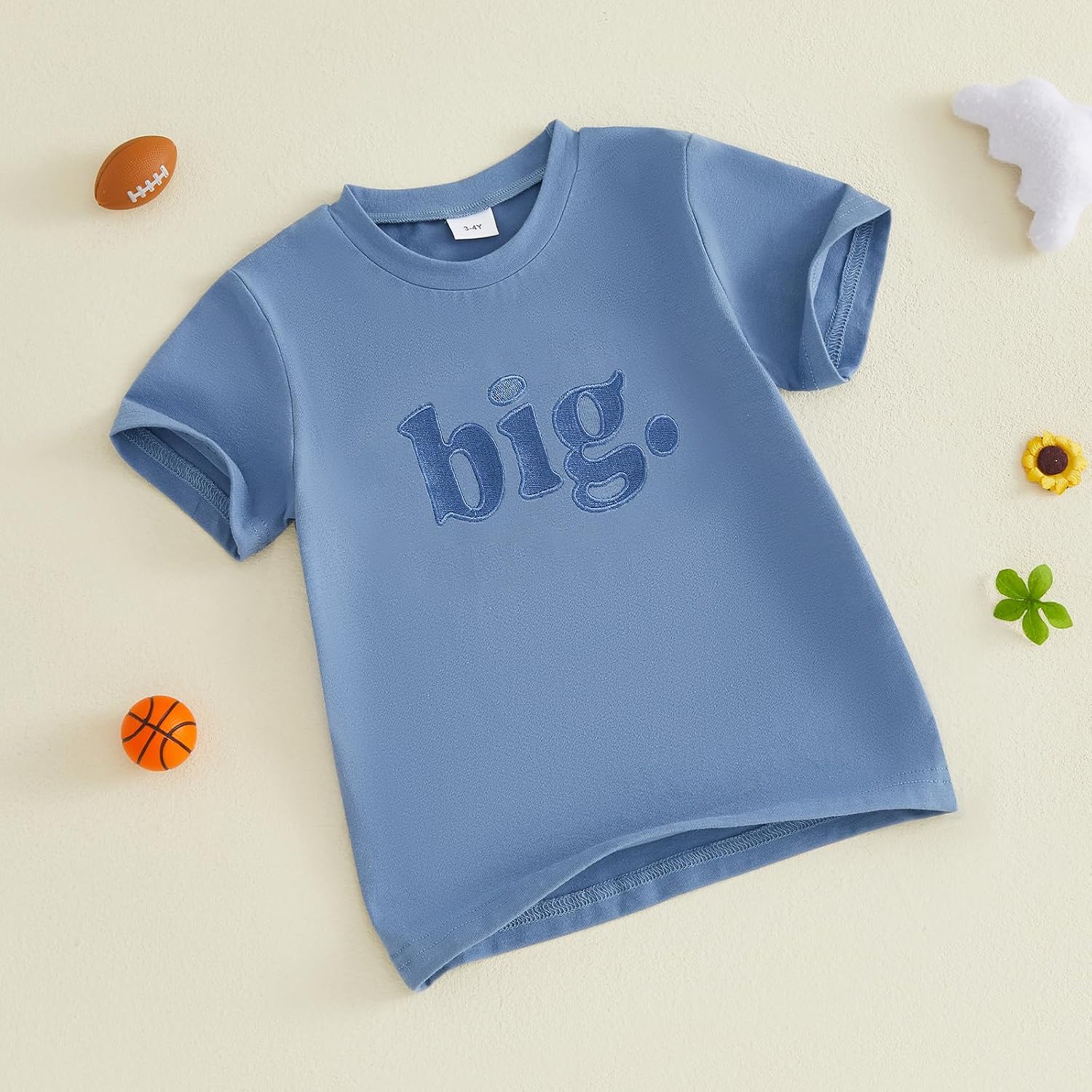 Big Middle Little Sibling Shirts Summer Tees for Brother Sister Siblings Matching Outfit Pregnancy Baby Announcement