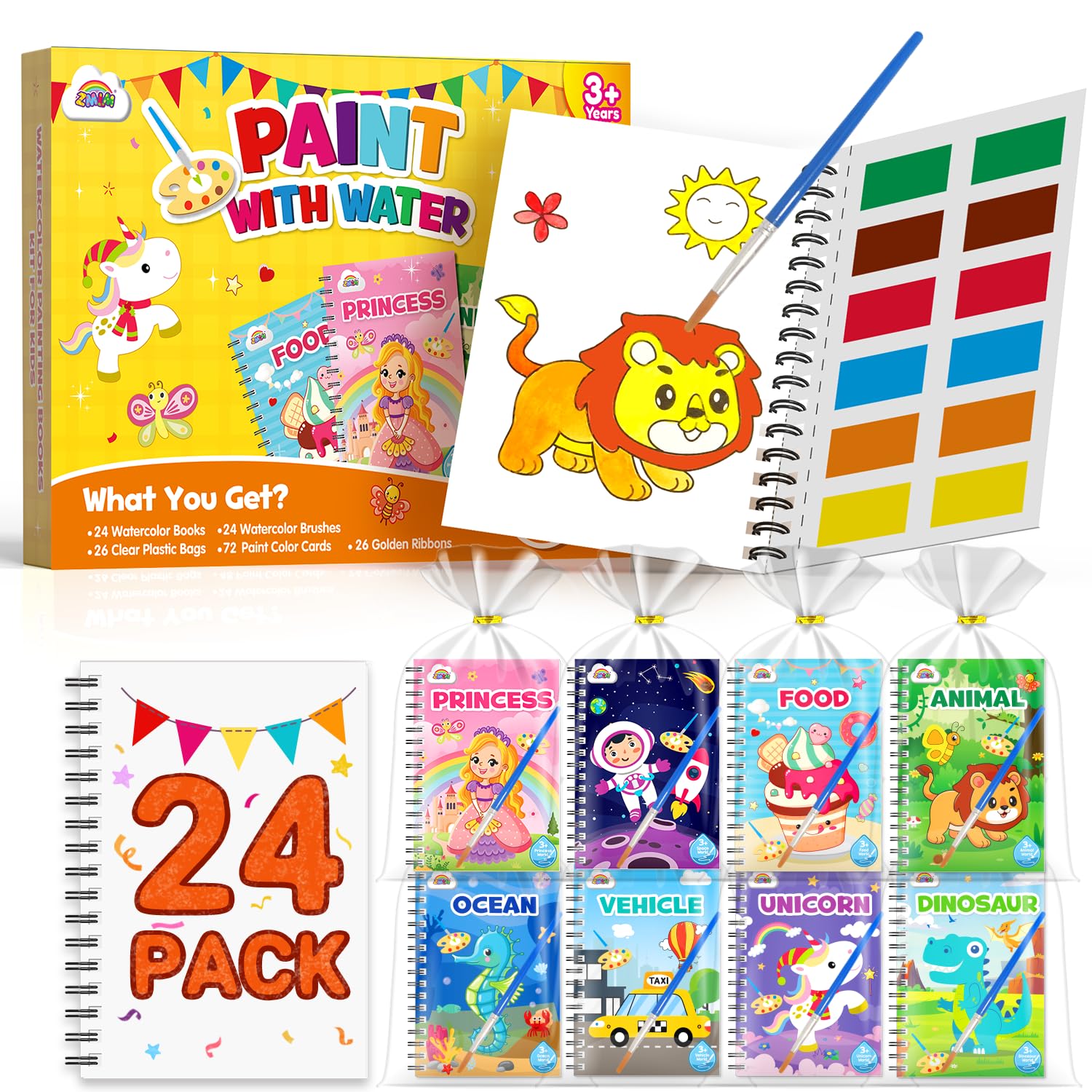 ZMLM 24 Water Coloring Books