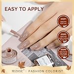 MIZHSE Nail Polish Kit,Nude Glitter Quick Dry Nail Polish Set,Brown Coffee | All Seasons Skin Tones Brown Coffee Collection Fingernail Polish Manicure,Soak Off DIY Nail Art Salon Home Gift