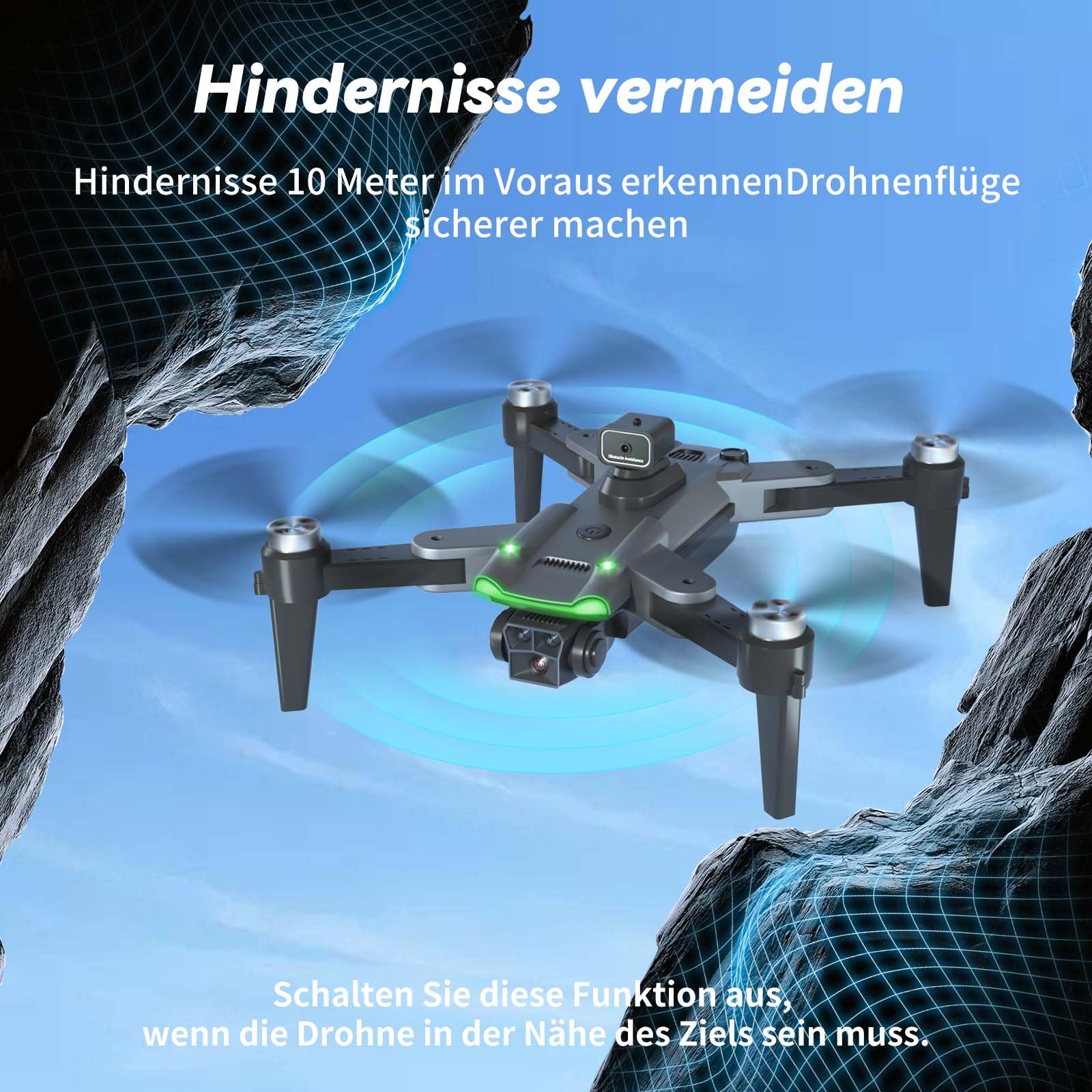 S166 GPS Drohne mit 4K Kamera, unter 249g für Erwachsene, Bürstenloser Motor, 60 Min Flugzeit (3 Akkus), 5G Übertragung, Auto Rückkehr, Auto Folgen, Faltbarer Quadcopter (Schwarz)