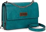 Sac à main Wrangler Flap Crossbody pour femmes, sac à bandoulière vintage avec chaîne