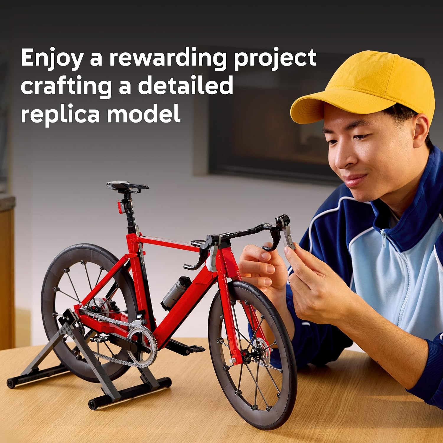 LEGO Icons Road Bike - Building Set for Adults, Ages 18  - Model Racing Bike with Realistic Details - Home Office or Desk Decor - Gift for Birthdays - 11380