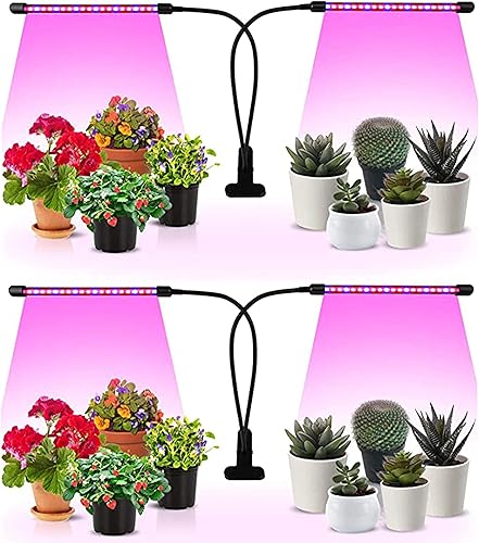 Miniatura 33 de iPower Luces LED de Crecimiento con Lámpara de Espectro Completo para Plantas de Interior, Función de Temporización de 3 Modos, 3 Tubos, Rojo y Azul