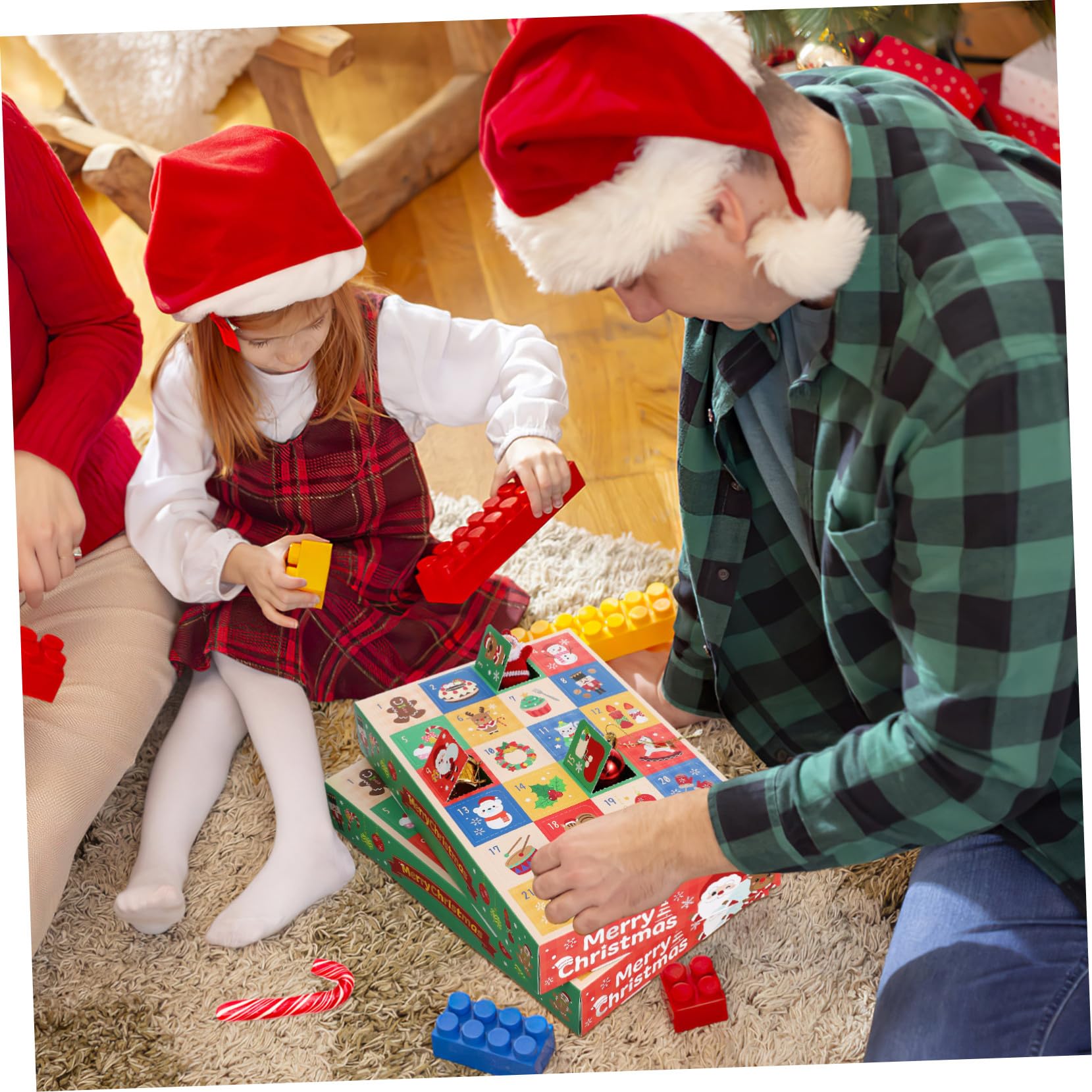 Gatuida 5 Pièces Boîtes à Compartiments Boîtes Cadeaux Papier Vides Pour Noël Personnalisables Contenants Cadeaux De Noël