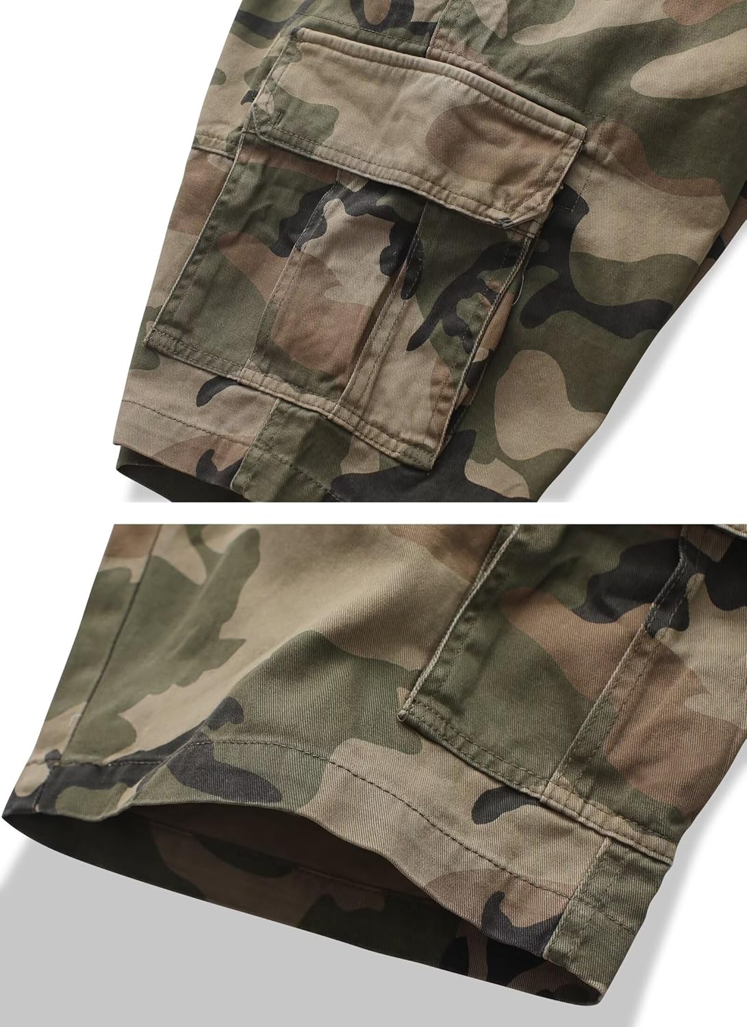 KOCTHOMY Men's Camo Cargo Shorts Cotton Relaxed Fit Casual Work Short with Multi Pockets No Belt. - Image 5