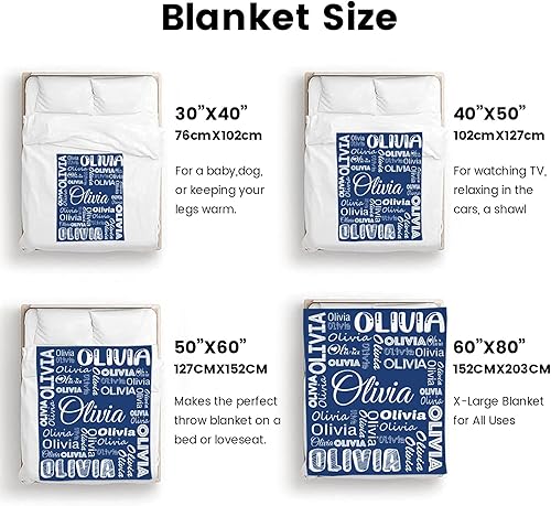 Miniatura 3 de Dr.TOUGH Mantas personalizadas para niños y adultos, mantas personalizadas con nombre, manta personalizada para niños con nombre, regalos