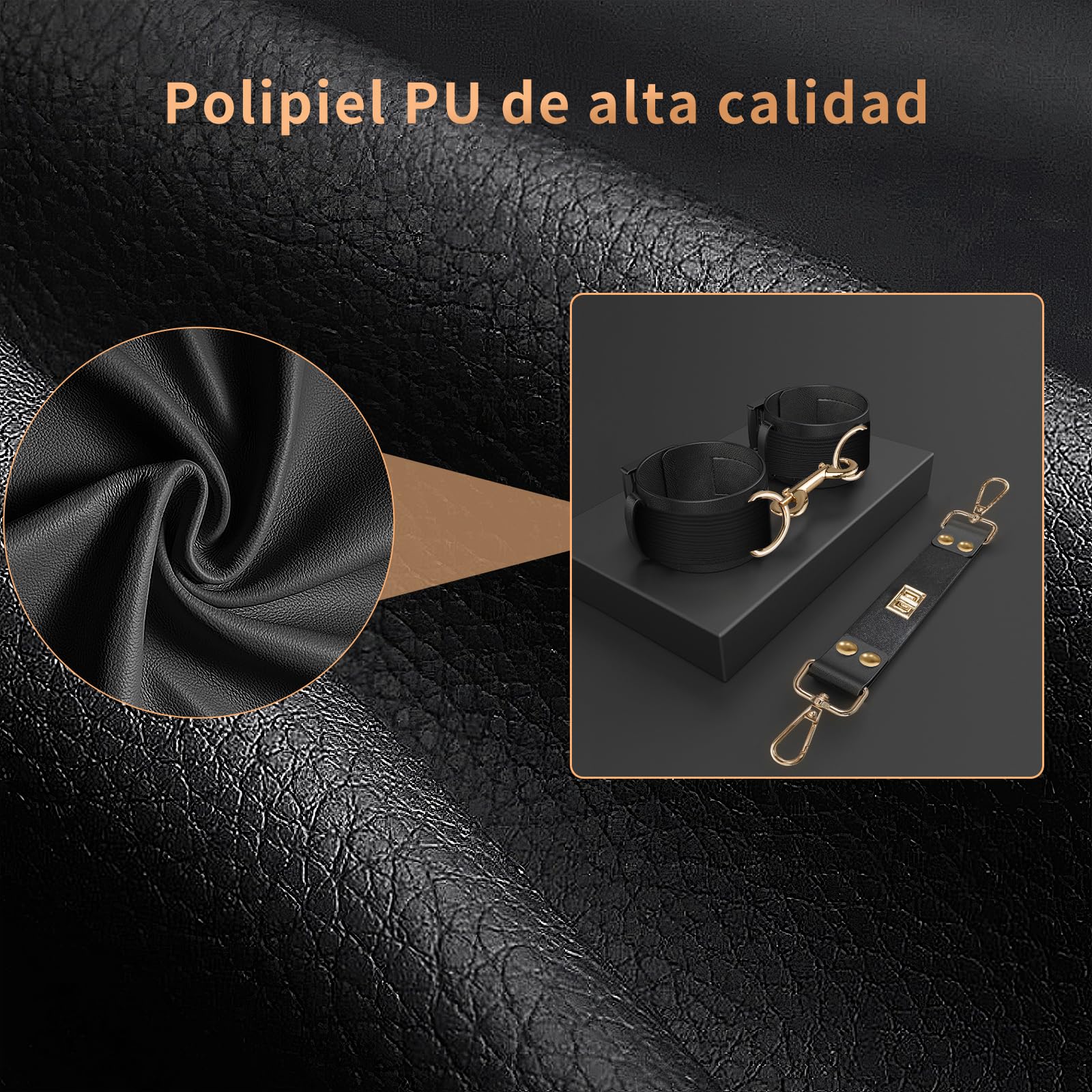 Juguetes Eróticos para Pareja Sexuales Adultos Mujer Masculino BDSM Bondage Set - Ataduras de Cama Kit Juguetes Sexo Parejas con Esposas, Collares, Tobilleras, Vendas, Pinza para Pezone etc. Sex Toys