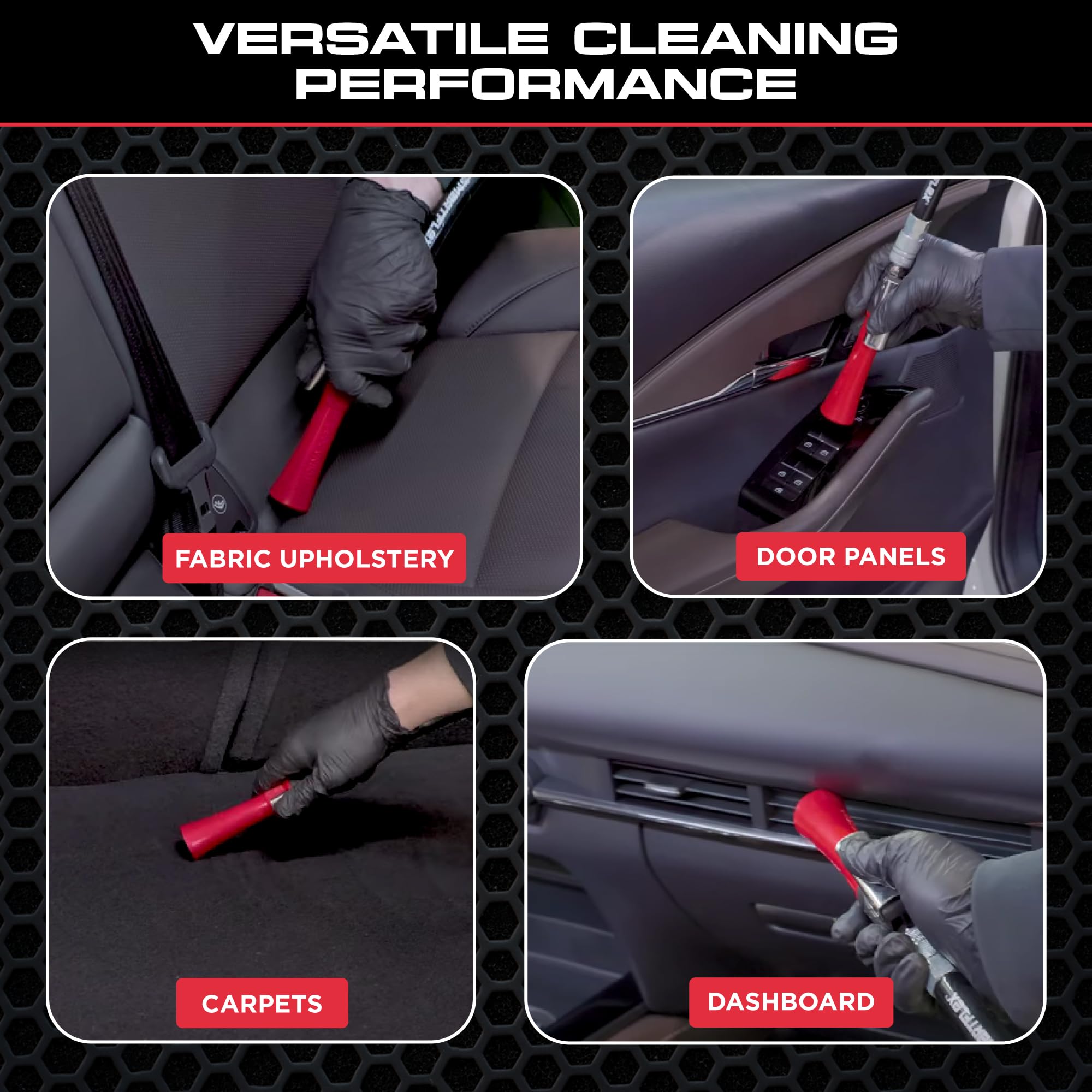 Tornador Z-007 Mini | Compact High-Pressure Car Cleaning Tool | Ergonomic Design Speeds Up Interior Detailing | Works with Air Compressor | Powerful & Portable - 5