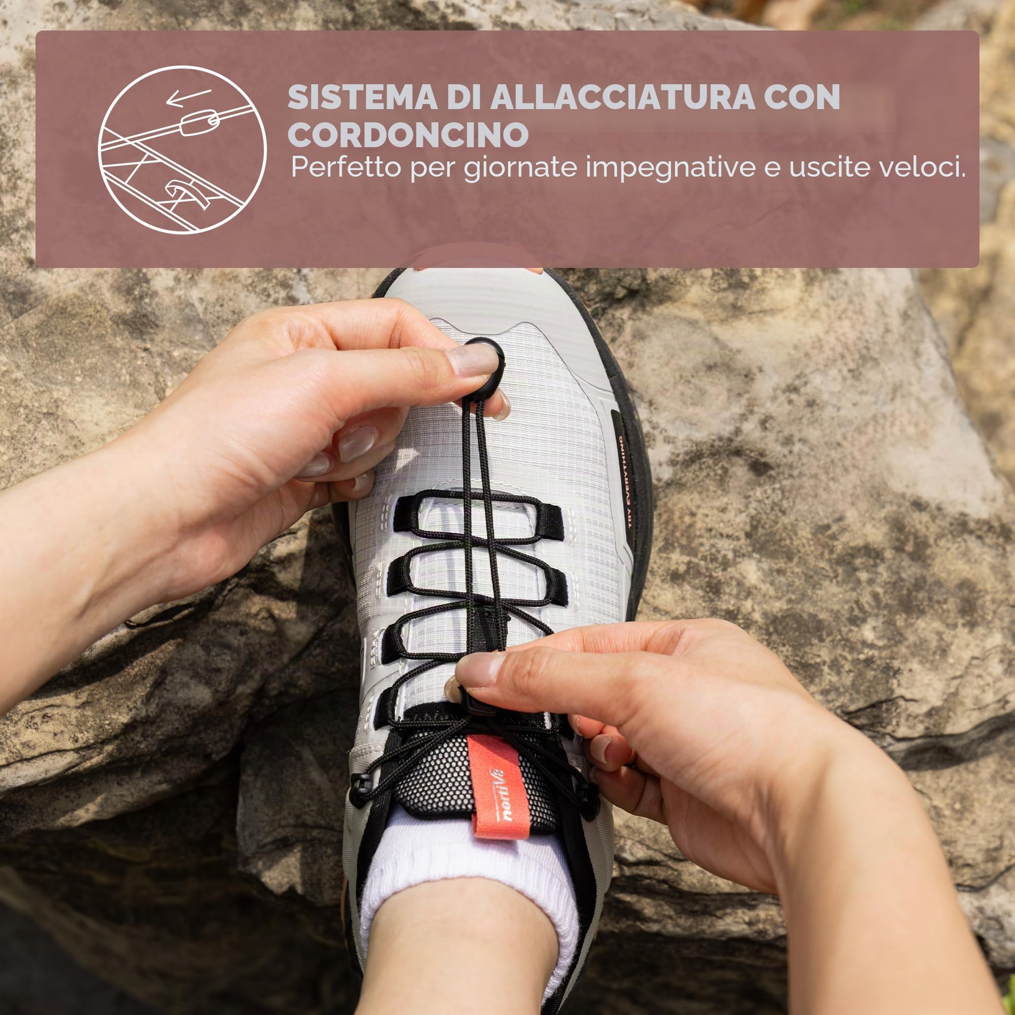 NORTIV 8 Scarpe da Trekking da Donna Stivali da Montagna Trekking Caccia Sneakers Antiscivolo Leggero Esterno Traspirante Leggero