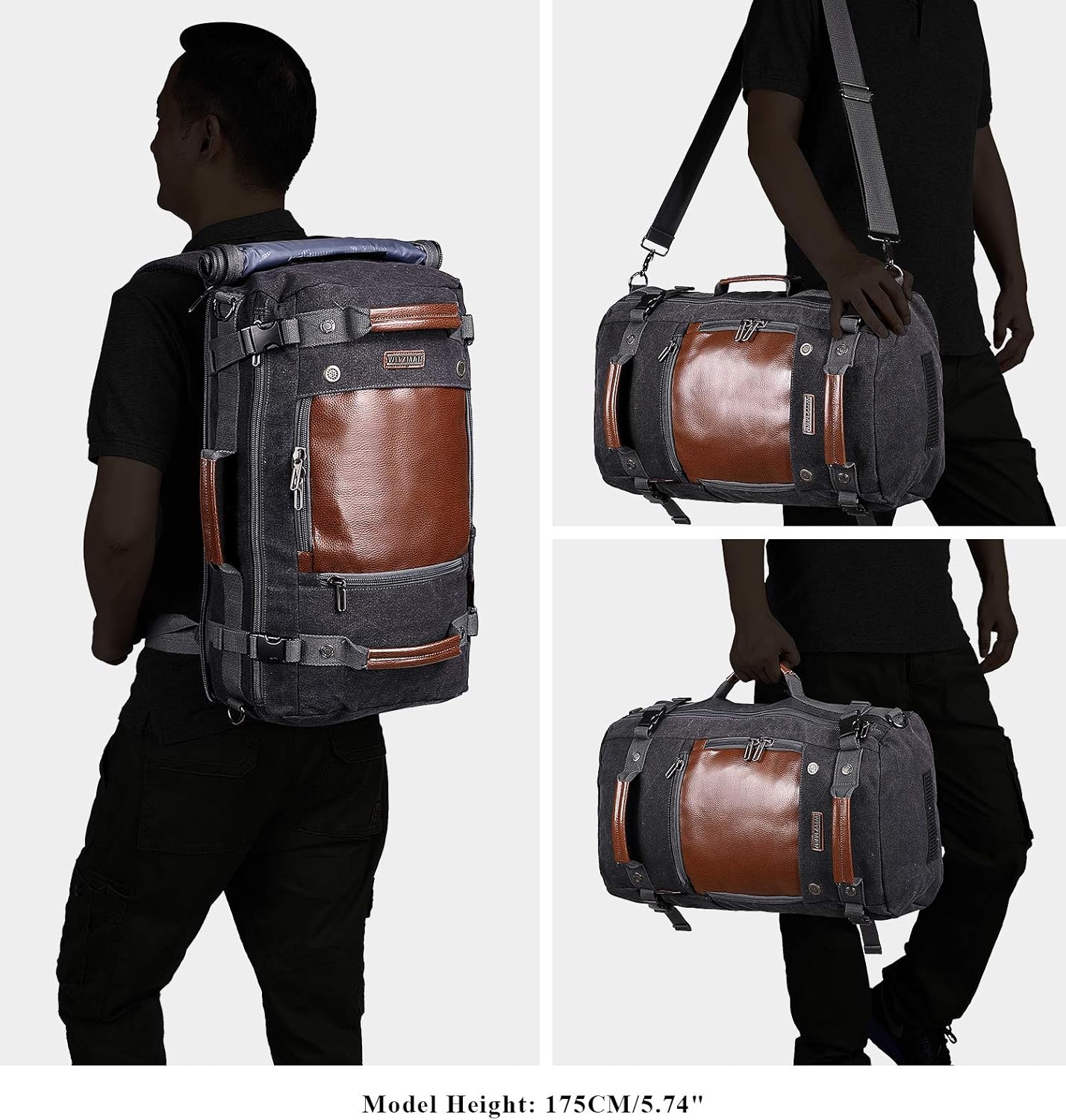 Crаzу Dеаlѕ WITZMAN Men Travel Backpack Canvas Rucksack Vintage Duffel Bag A2021 (21 INCH Black) Buу 2 gеt 3 WITZMAN Men Travel Backpack Canvas Rucksack Vintage Duffel Bag A2021 (21 INCH Black)