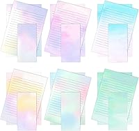 Mr. Pen Cute Stationery Set: 30 Lined Writing Papers + 18 Matching Envelopes, 6 Floral Designs, 5.5x8.18 Inch Premium Thick Paper