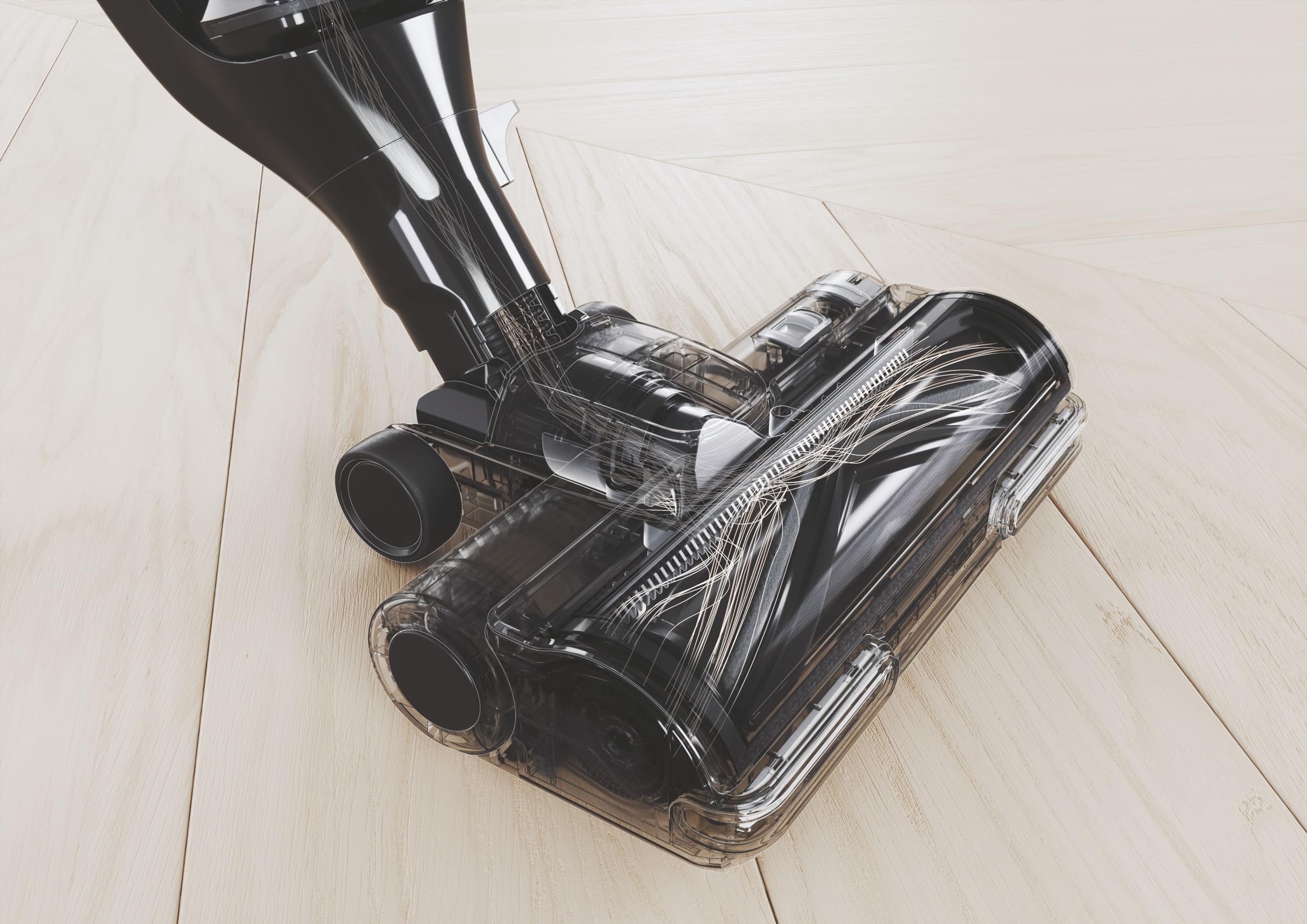 HOOVER HFX odkurzacz akumulatorowy z dyszą do sierści zwierzęcej i diodą LED, odkurzanie do 120 m², bezprzewodowy odkurzacz z CORNER GENIE™ do czyszczenia narożników i krawędzi, z funkcją ANTI-TWIST