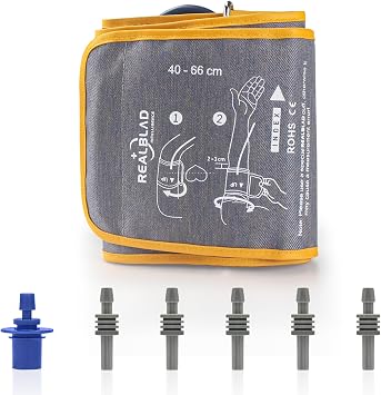 Extra Large Blood Pressure Cuff for Big Arms, XXL Bp Cuff40-66cm - 6 Different Blood Pressure Connectors are Compatible with Almost All Bp Monitors