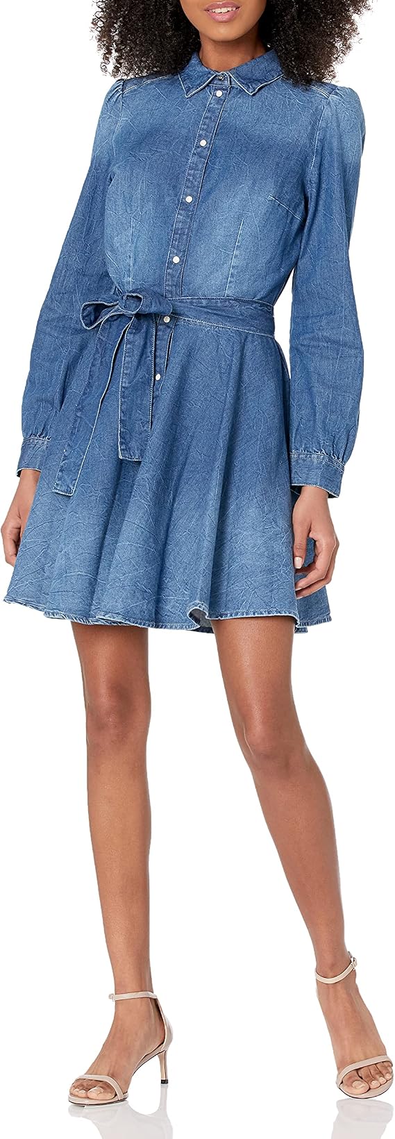 Long Sleeve Raya Denim Shirt Dress 