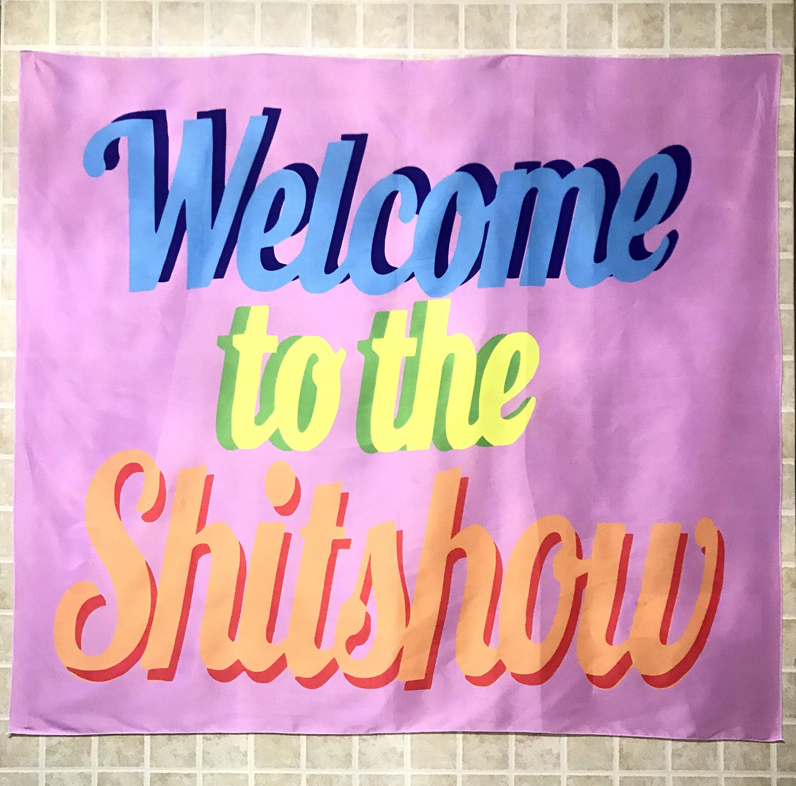 Welcome to The Shitshow Tapestry, Funny Tapestry Wall Tapestry Home Decor for Living Room Bedroom Dorm Decor (51" x 59")