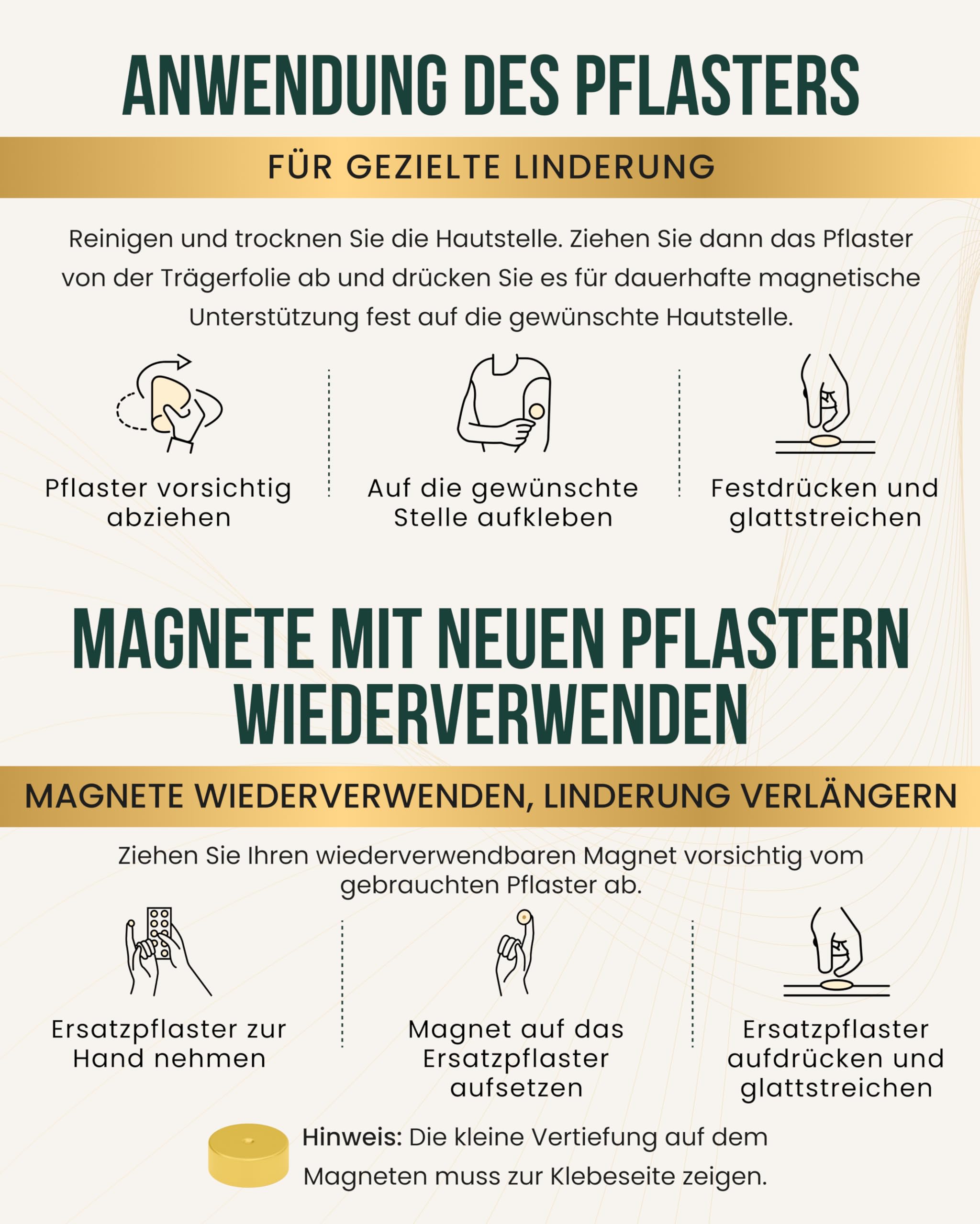 MagnetRX® Magnetische Akupressurpflaster- 3.500 Gauss Ultrastarke - Magnetische Pflaster- Akupressur Magnetpflaster (20er Pack)