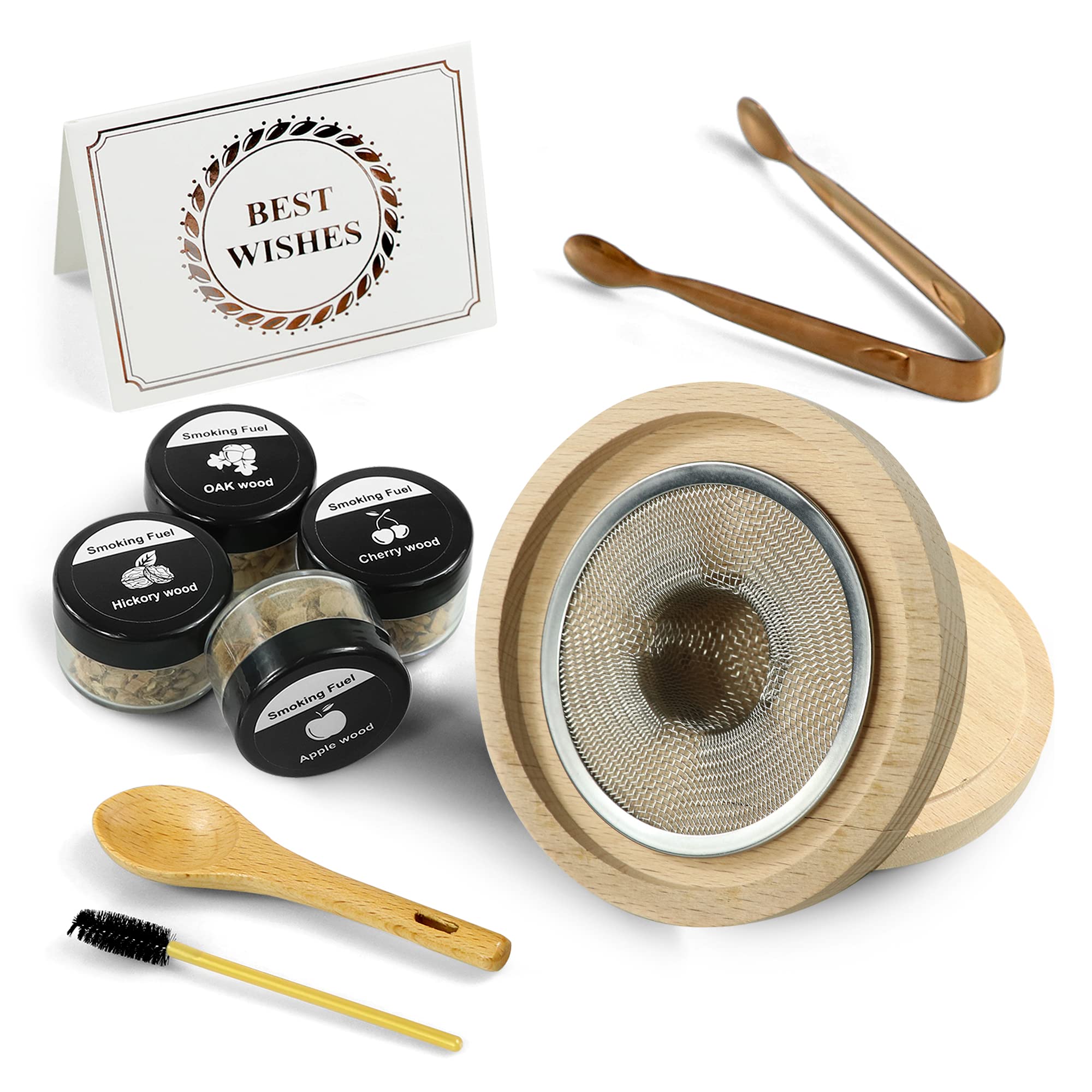 Cocktail Smoker Kit with Cocktail Smoker & Wood Chips - Best Gift for Drinking Lover, Dad, Husband - Smoked Cocktails, Wine, Whiskey, Drinks Etc, Smoked Cocktail Kit, Smoker Infuser Accessories