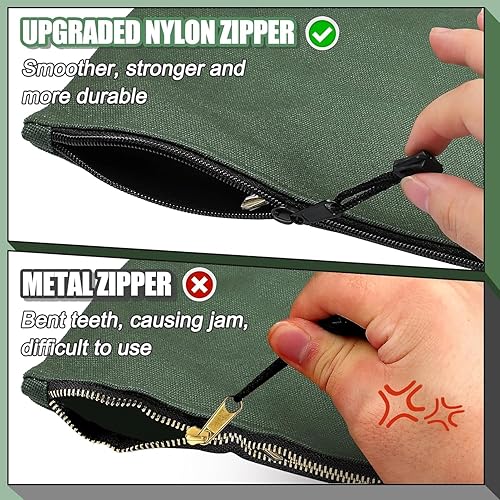 Vista 3 de ANPHSIN Paquete de 6 bolsas de lona para herramientas, juego de bolsas de herramientas resistentes de 11.2 x 7 pulgadas, organizador