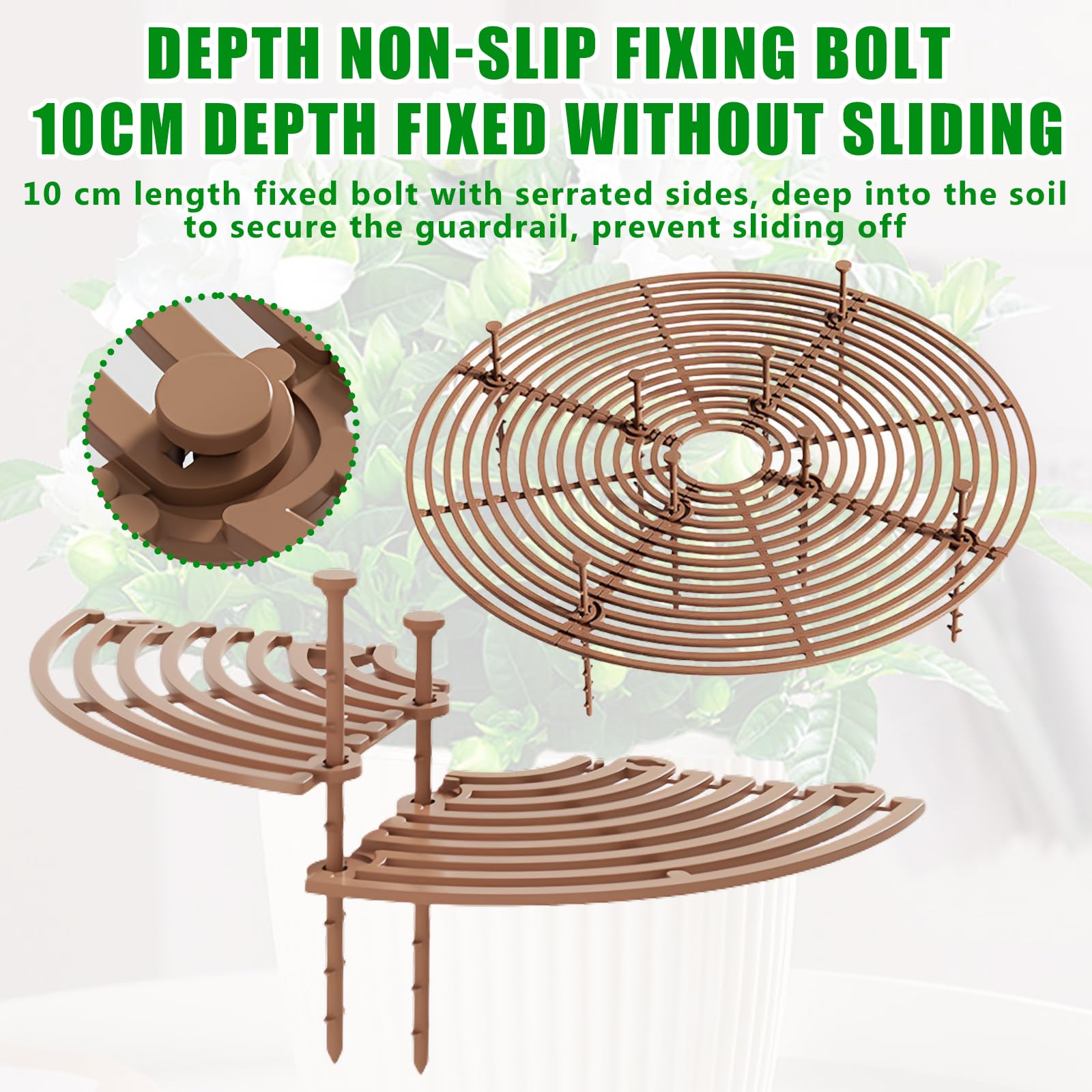 Lot de 6 grilles de protection rondes pour plantes - 30 cm - Protection pour pot de fleurs - Support de pot de fleurs - Grille pour pots de fleurs - Grille pour enfants et animaux domestiques