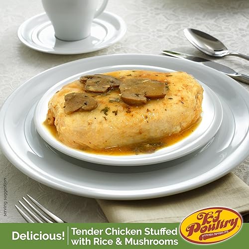 Miniatura 3 de KJ Poultry Kosher Ready Meals - Arroz de pechuga de pollo relleno, comidas de carne MRE listas para comer, sin gluten, halal, (3 unidades) preparado