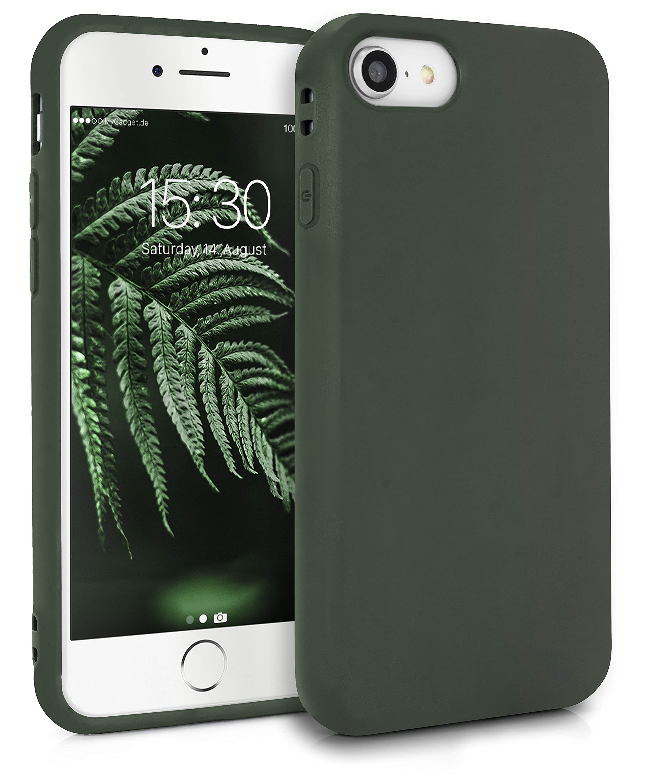 Cover In Silicone TPU Per IPhone SE 2022/2020/8/7, 4,7'', Colore Verde, Con Protezione Fotocamera, Microfibra Interna E Supporto Ricarica Wireless - 2