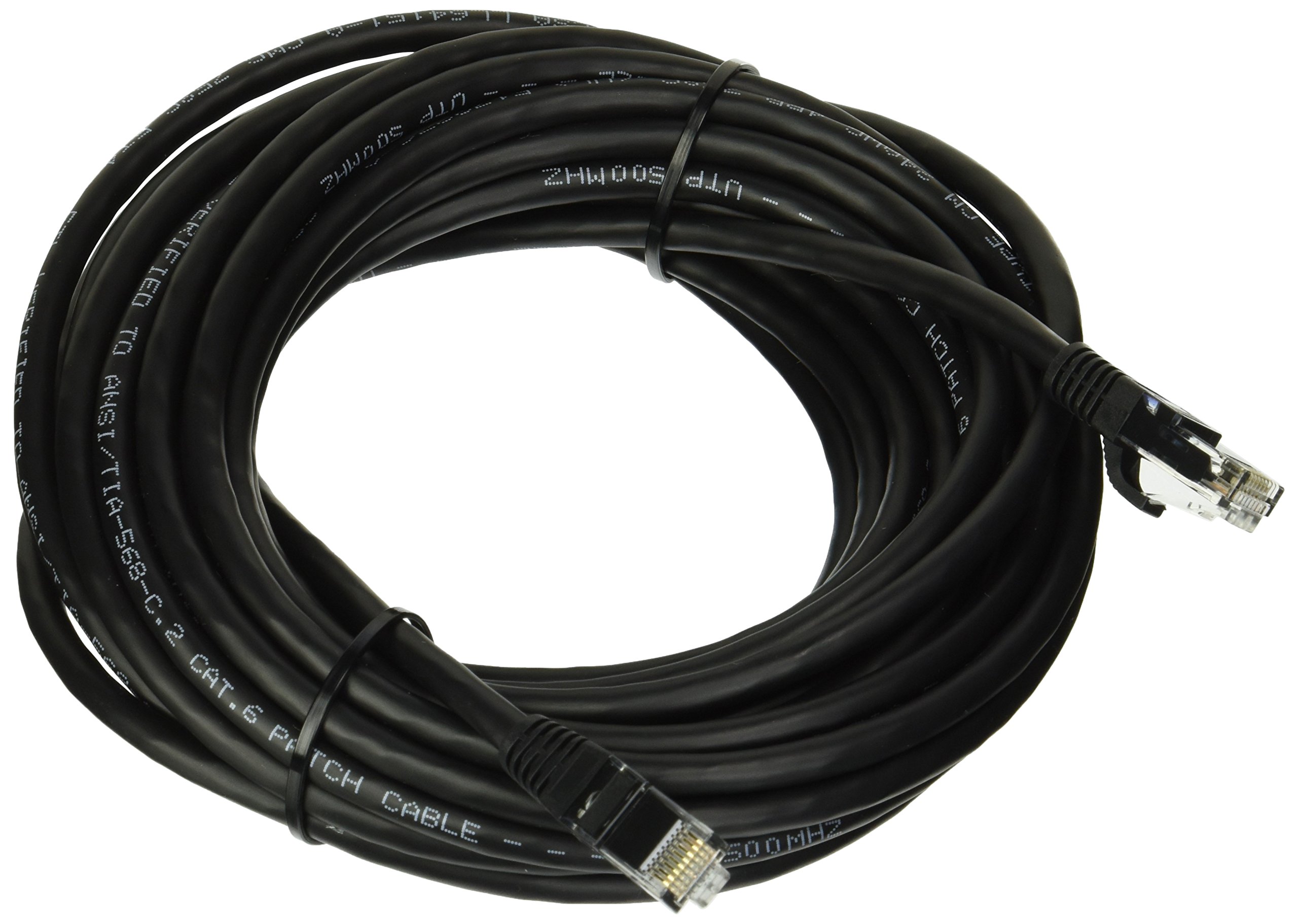 C2G 03988 Cat6 Cable - Snagless Unshielded Ethernet Network Patch Cable, Black (30 Feet, 9.14 Meters)