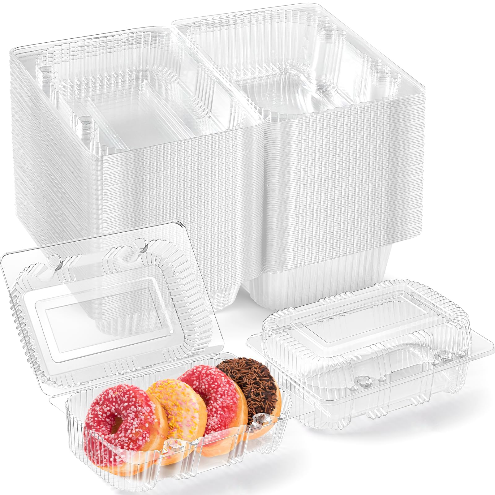 Amazon.com: Zezzxu 80 Pack Clear Hinged Plastic Containers, Sturdy Amazon.com: Zezzxu 80 Pack Clear Hinged Plastic Containers, Sturdy