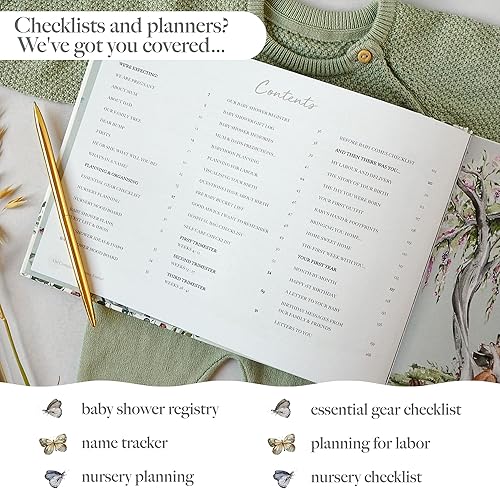 Miniatura 8 de Diario de embarazo y libro de memorias  Gran regalo para mamá y bebé por primera vez  Libro de recuerdo de embarazo y diarios  40 calendarios