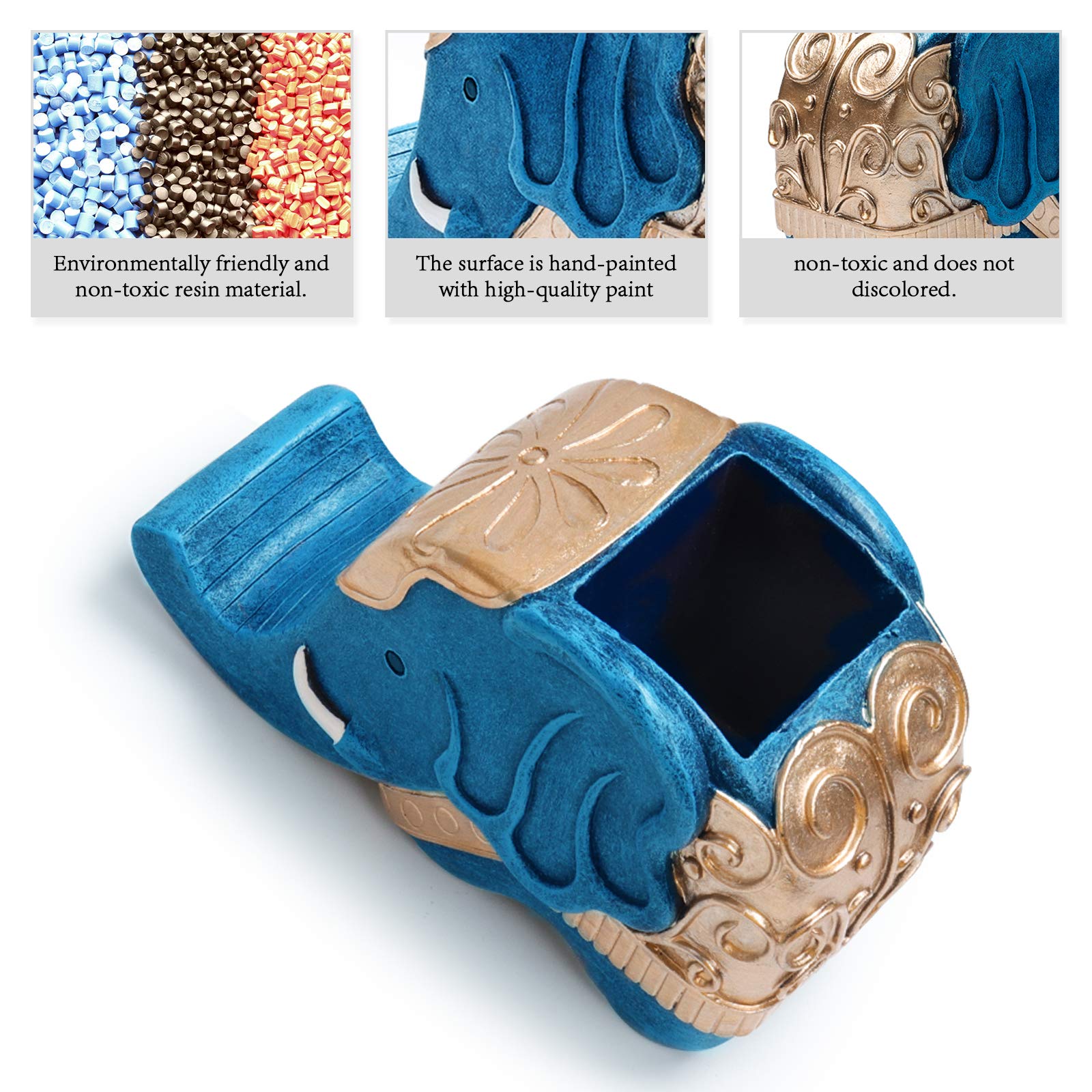 HOODANCOS 2pièces Support De Téléphone Éléphant Porte-stylo Multifonctionnel Et Organisateur De Cartes De Visite Pour Bureau Et Maison